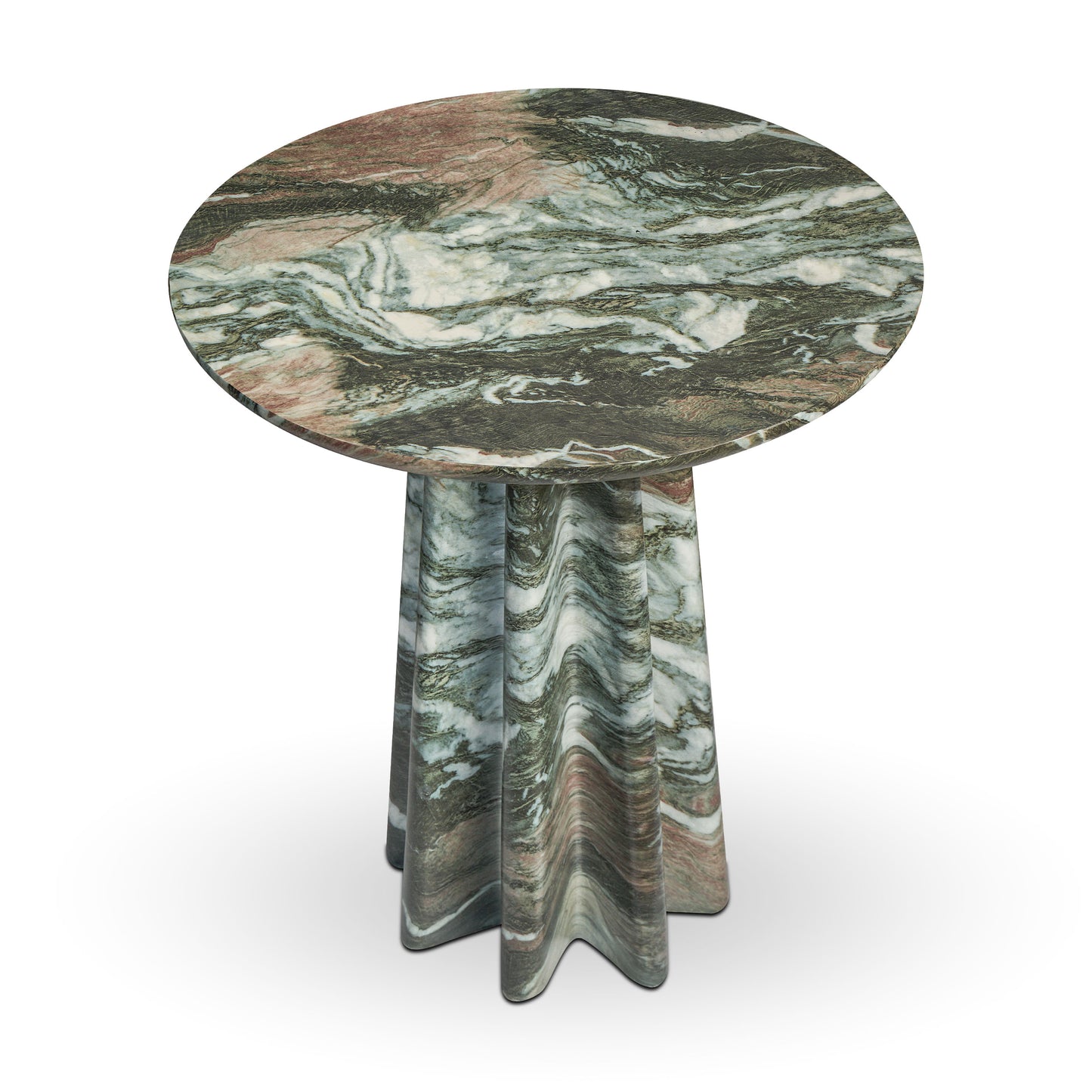 Folda 18" Side Table | Green Marble