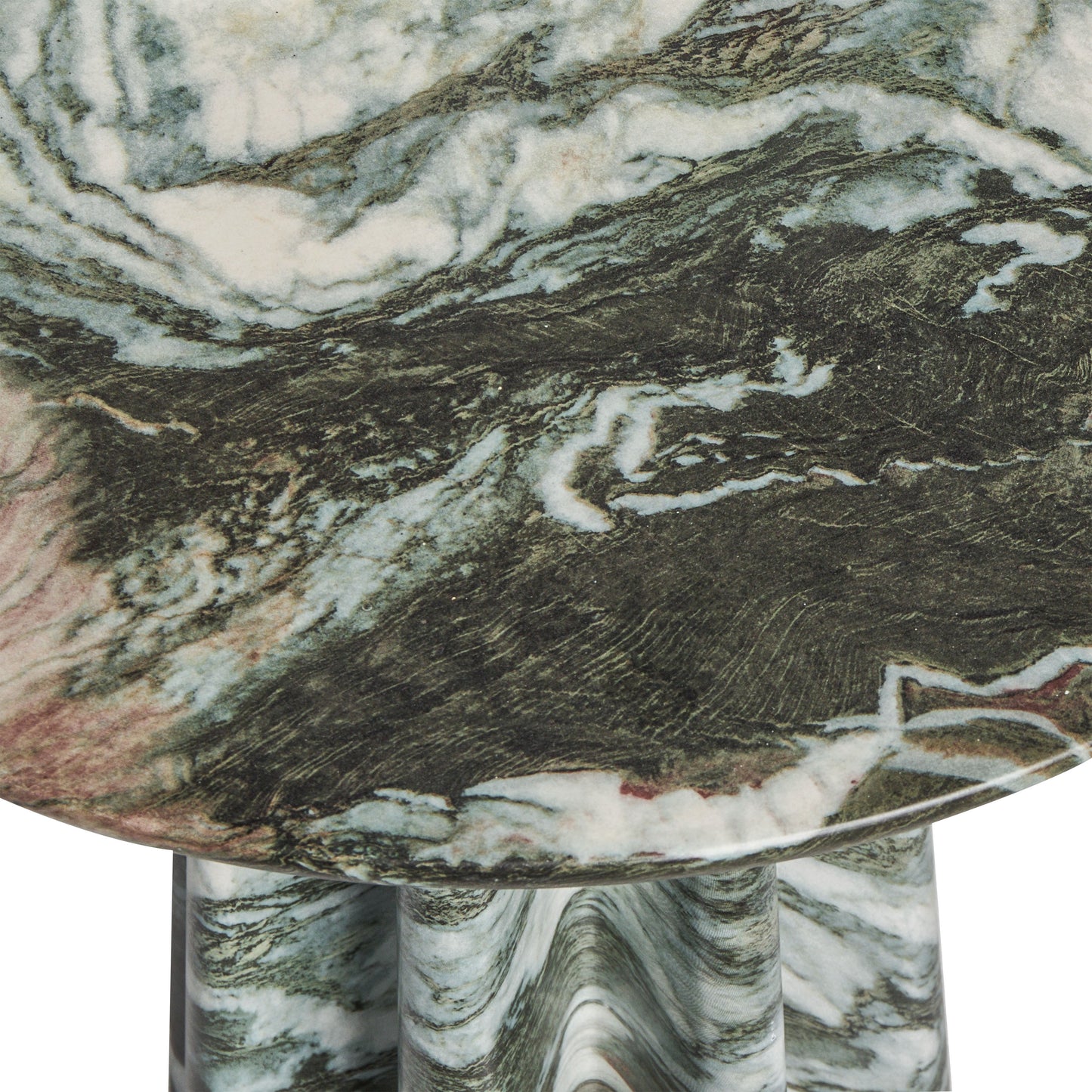 Folda 18" Side Table | Green Marble