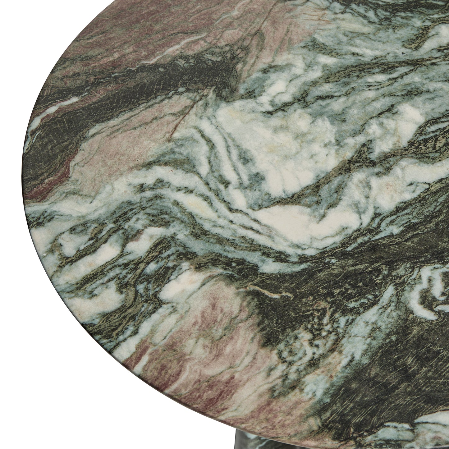 Folda 18" Side Table | Green Marble