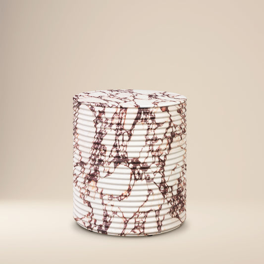 Riba 16" Side Table | Arabesco White