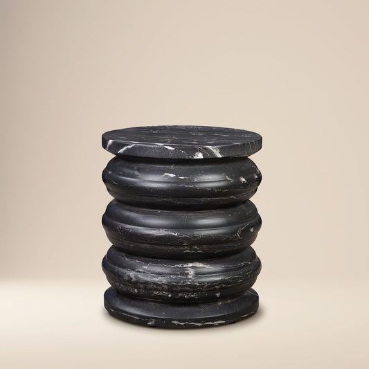 Marq 16" Side Table | Black Marble