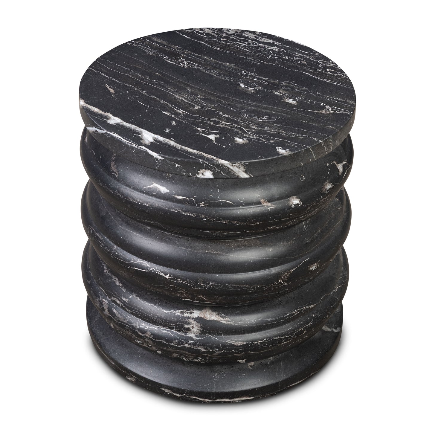 Marq 16" Side Table | Black Marble