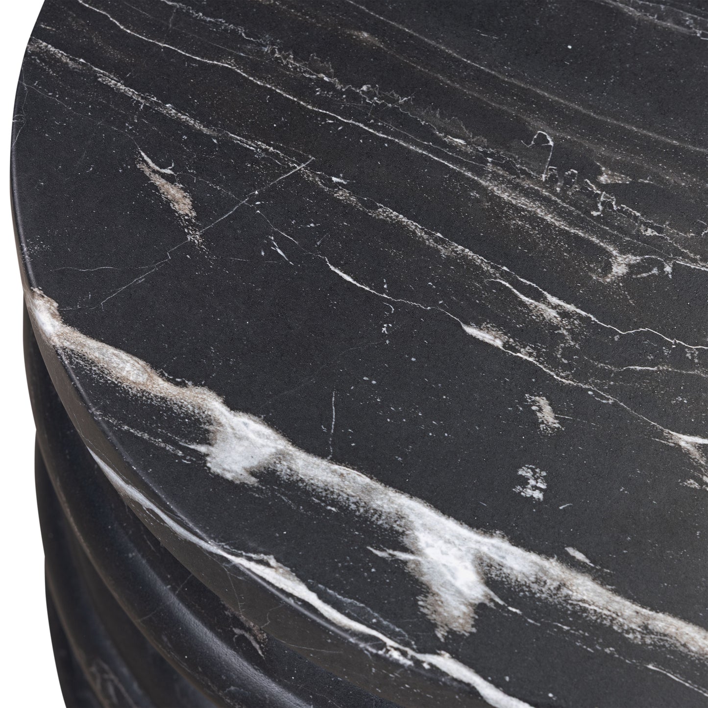 Marq 16" Side Table | Black Marble