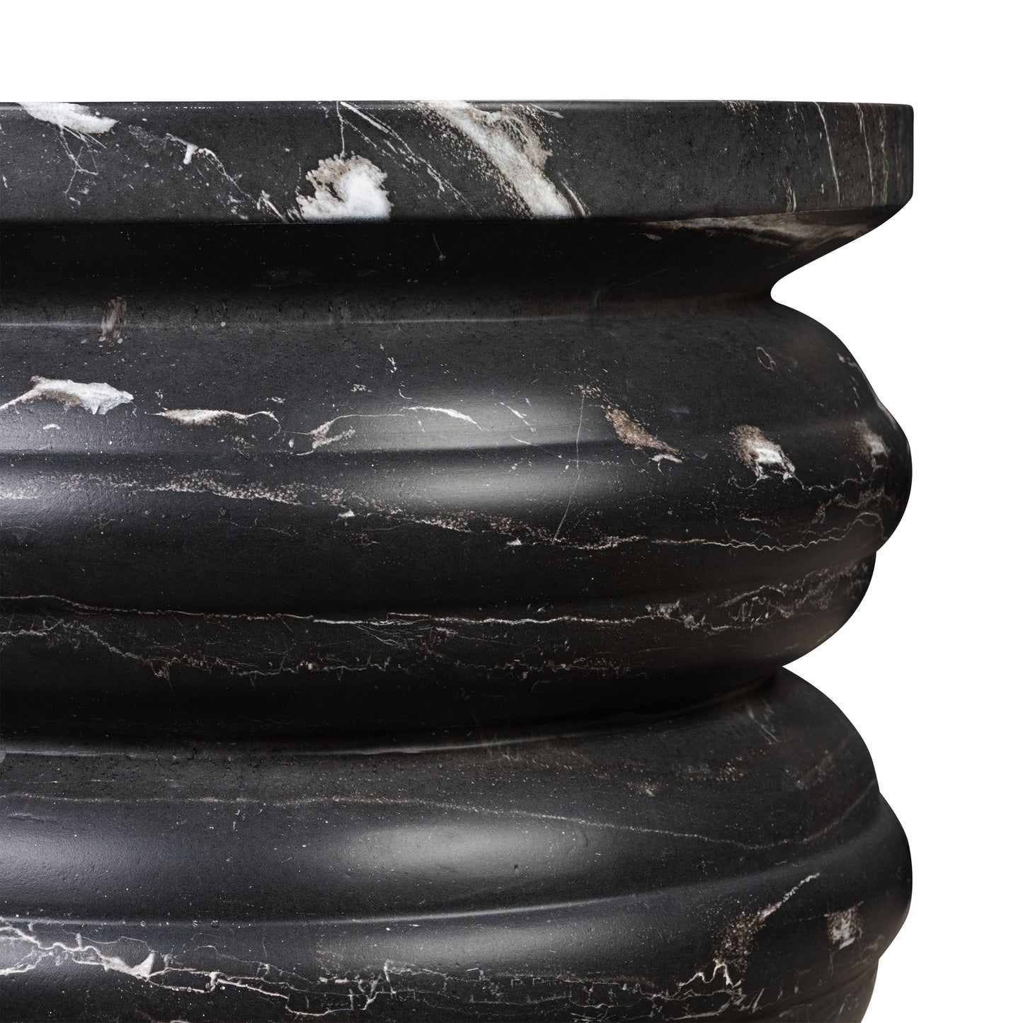 Marq 16" Side Table | Black Marble