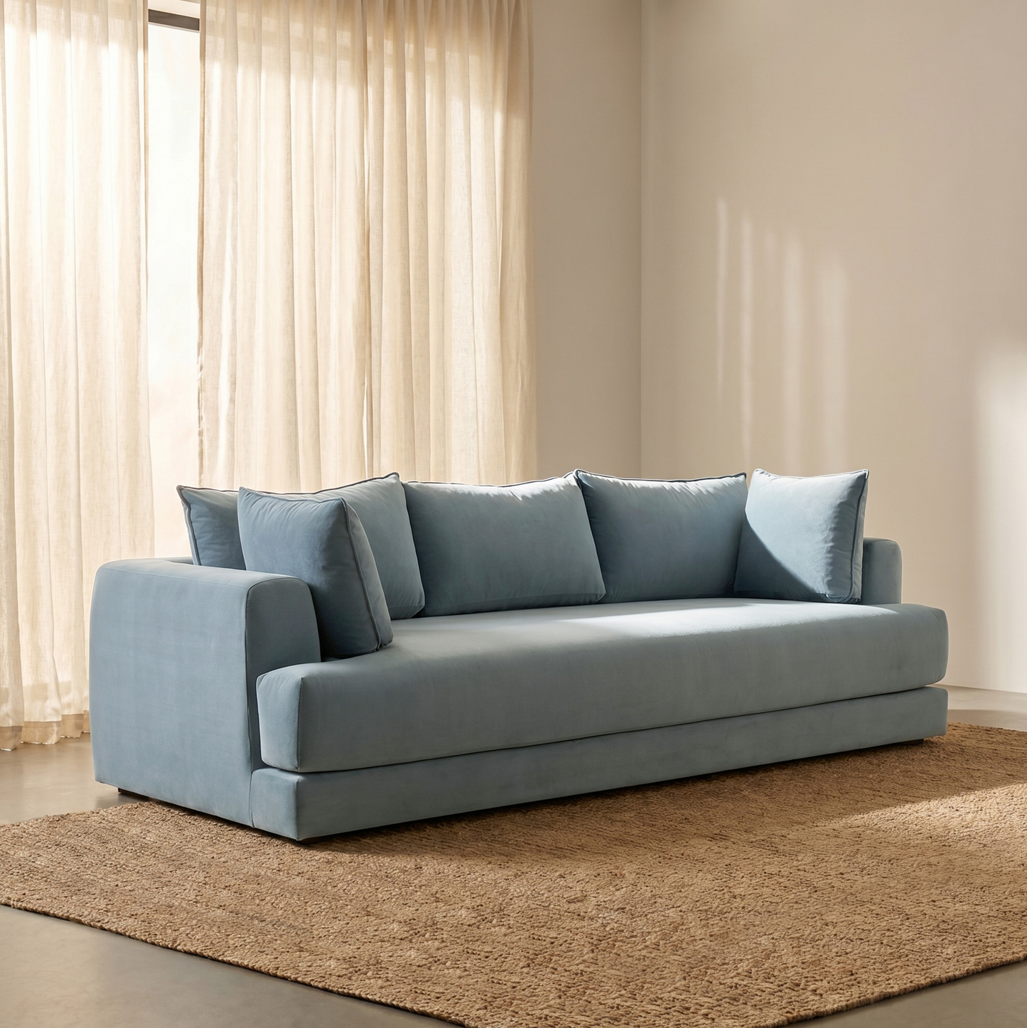 Marcel 99" Sofa | Powder Blue