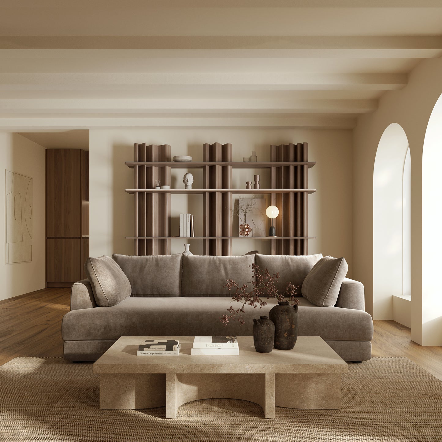 Marcel 99" Sofa | Taupe Brown