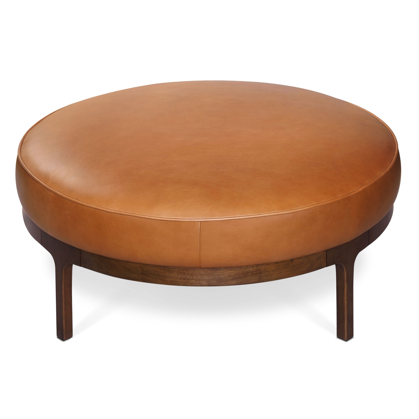 Cosmo Leather Ottoman (39") | Saddle Tan