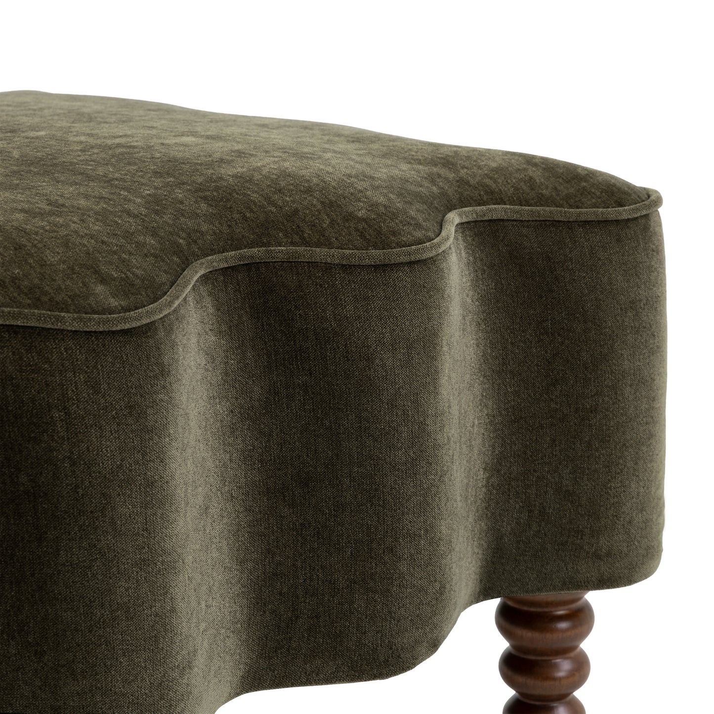 Torno 35" Ottoman | Lume Green