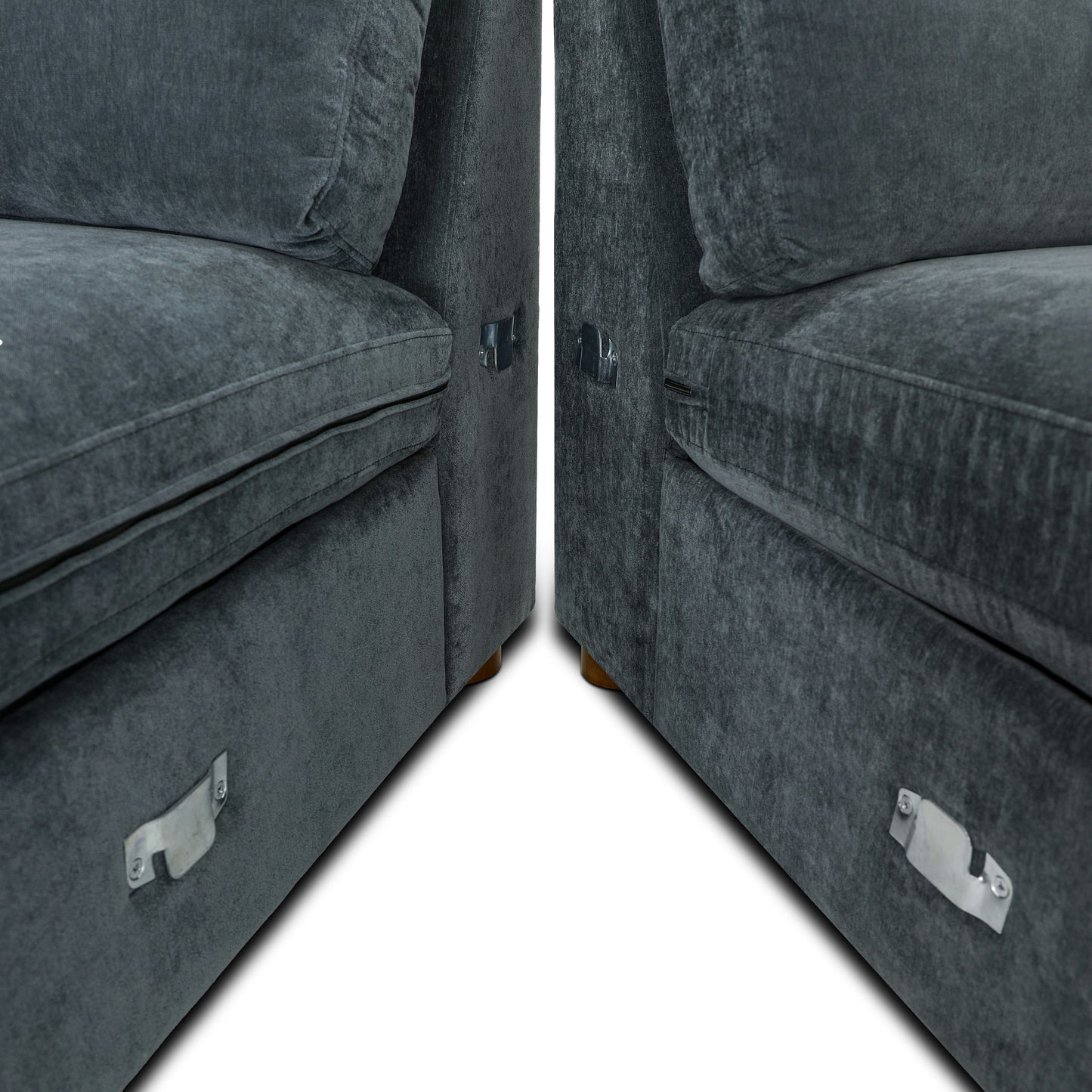 Madero 116" Left-facing Sleeper Bumper Chaise Sectional | Boreal Blue