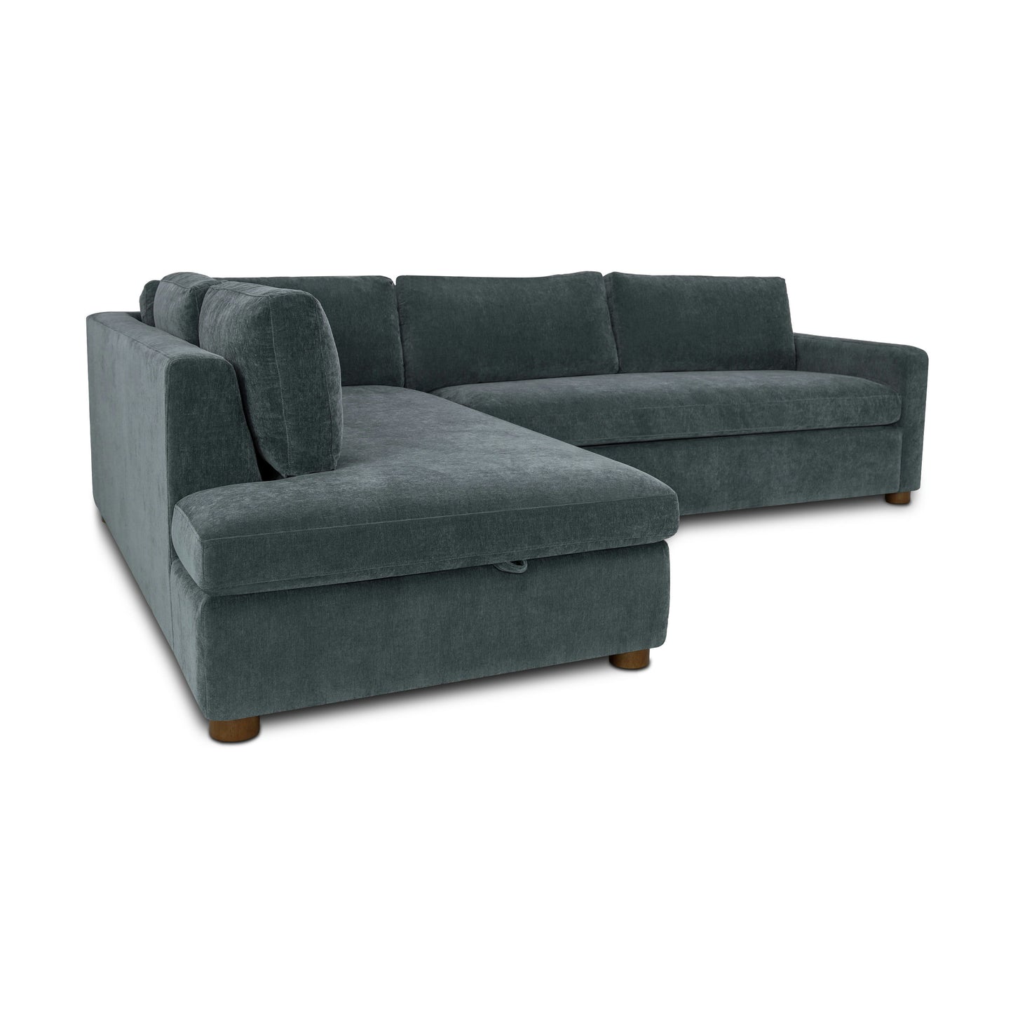 Madero 116" Left-facing Sleeper Bumper Chaise Sectional | Boreal Blue