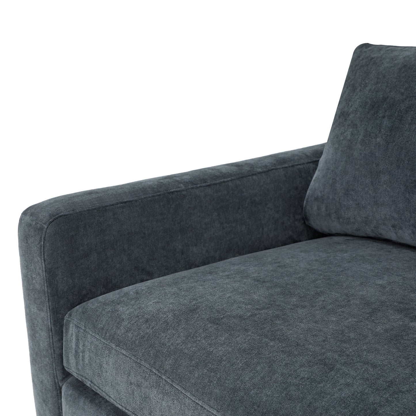 Madero 116" Right-facing Sleeper Bumper Chaise Sectional | Boreal Blue