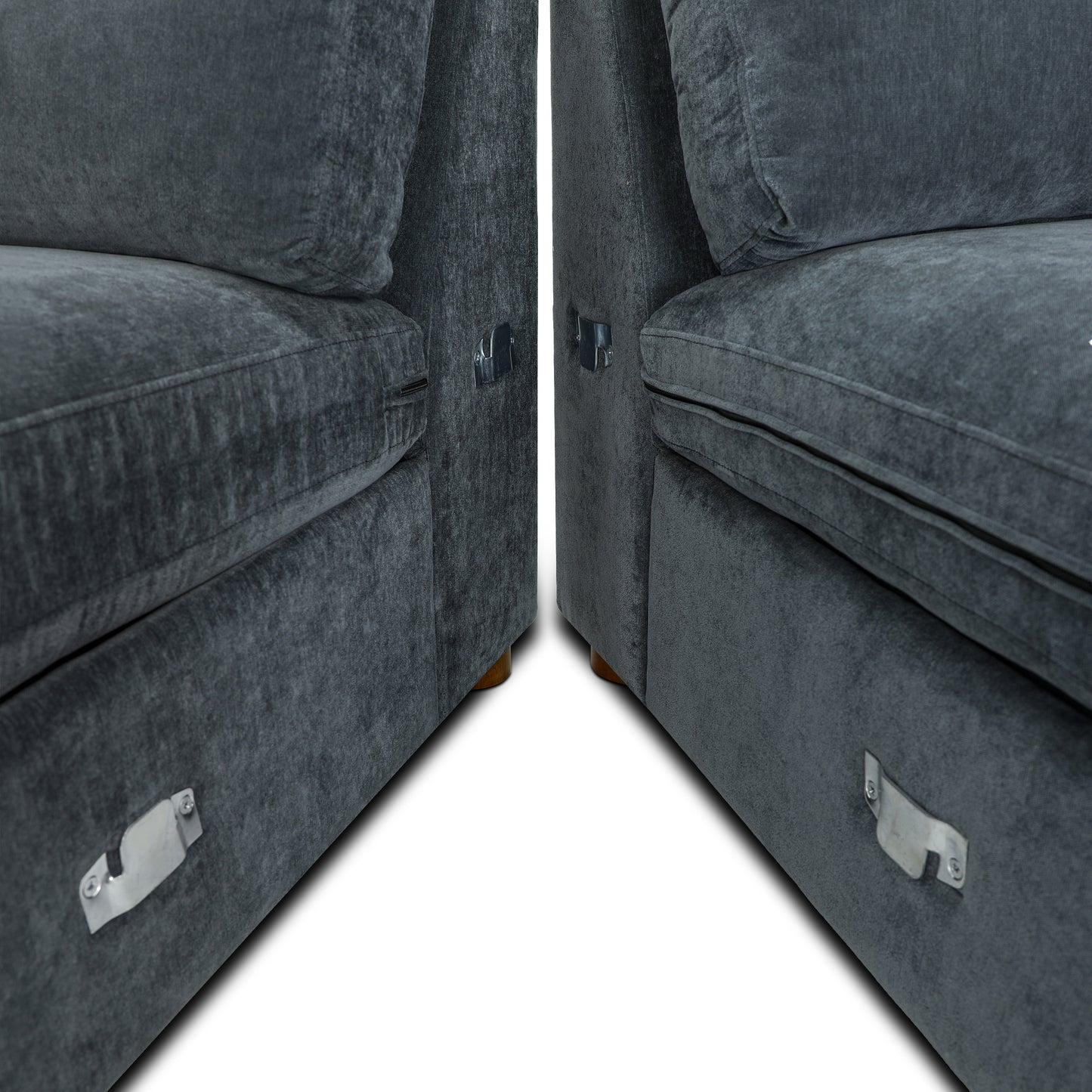 Madero 116" Right-facing Sleeper Bumper Chaise Sectional | Boreal Blue