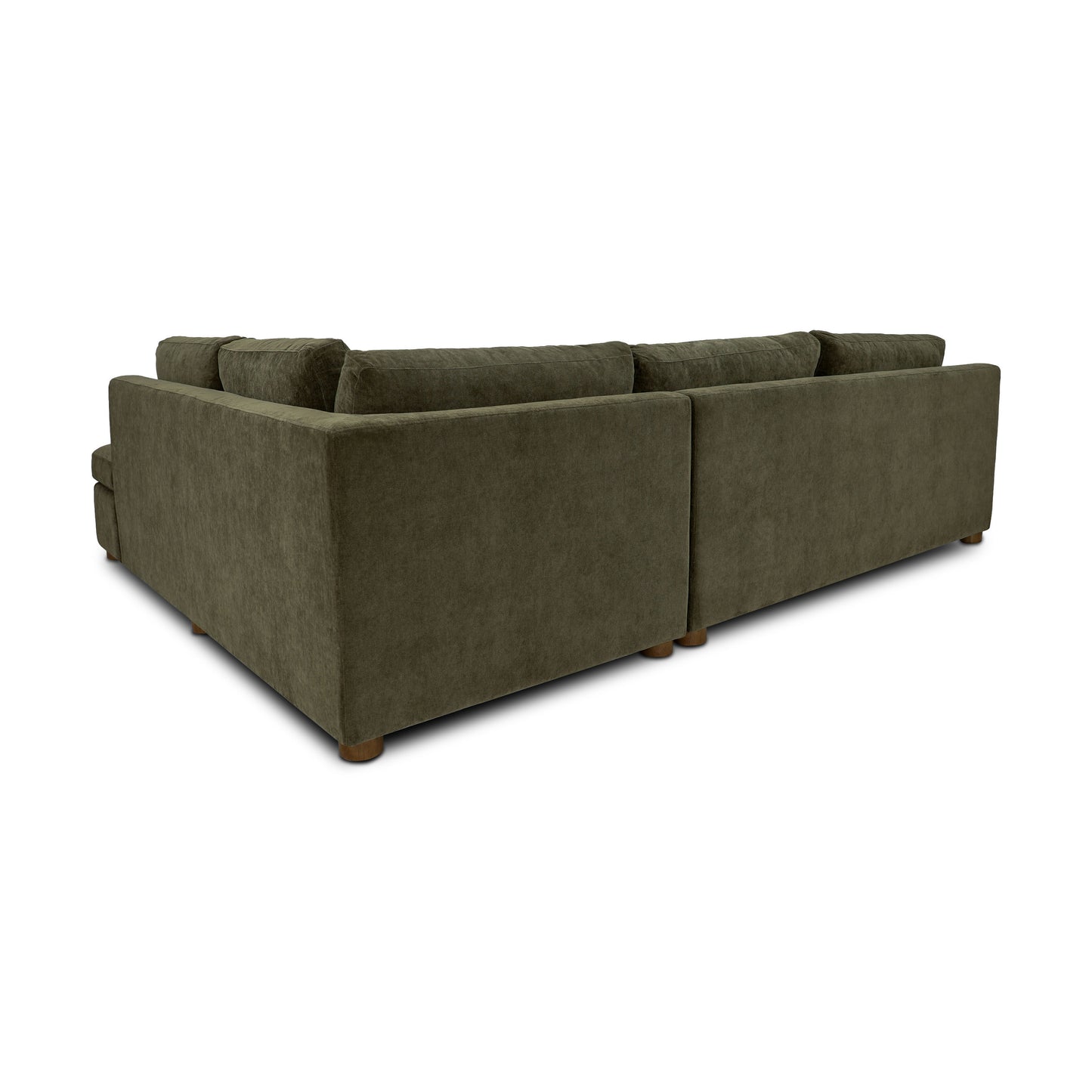 Madero 116" Right-facing Sleeper Bumper Chaise Sectional | Lume Green