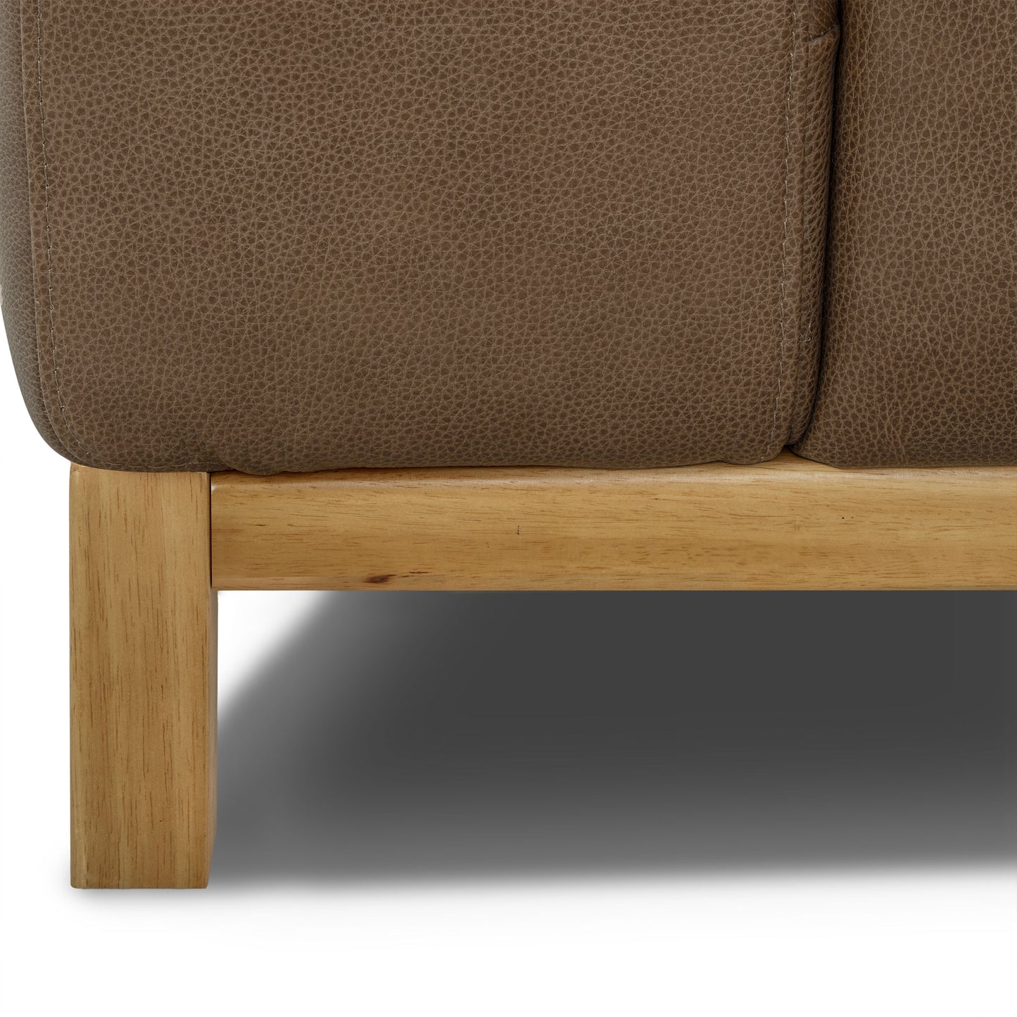 Denton 115" Leather L-Shaped Sectional | Chestnut Brown