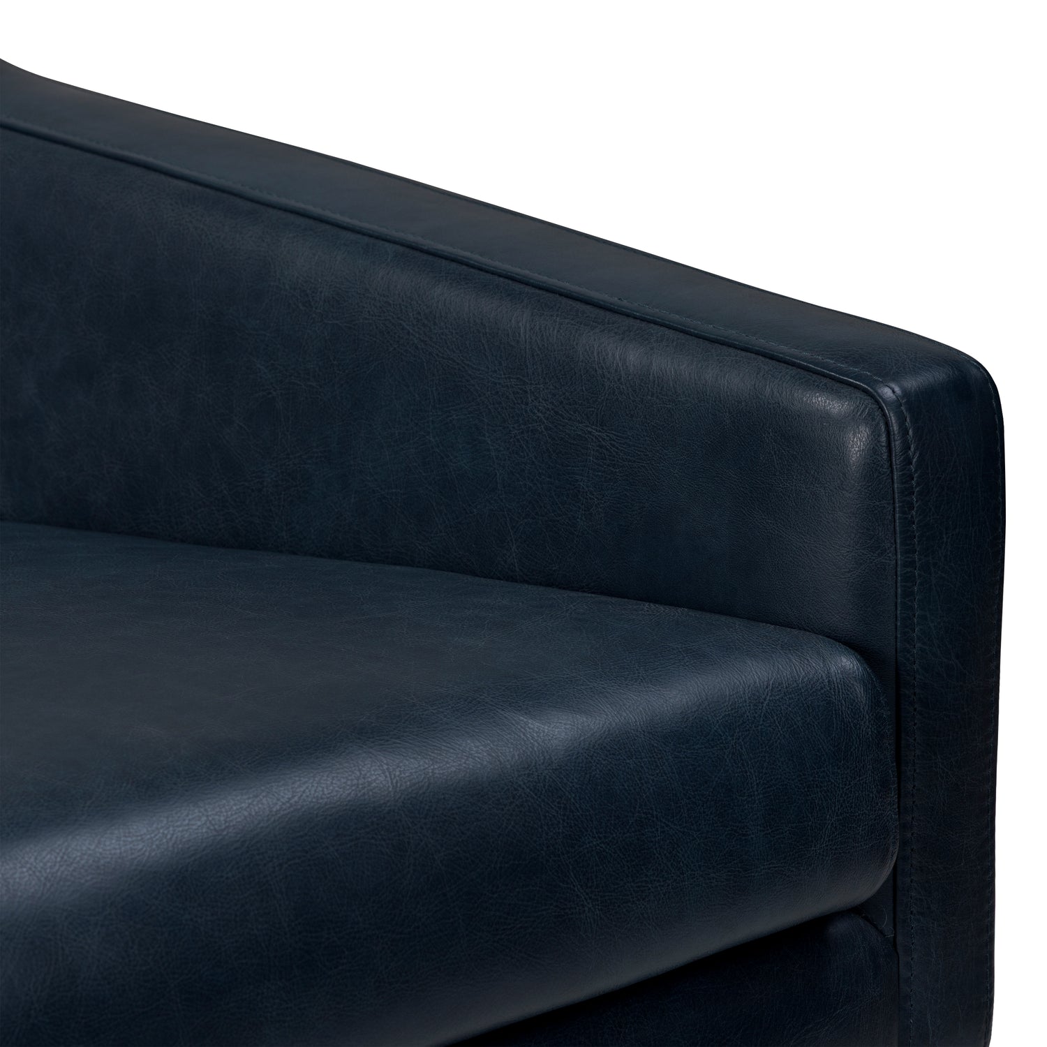 Vetro Leather Swivel Lounge Chair | Midnight Blue 