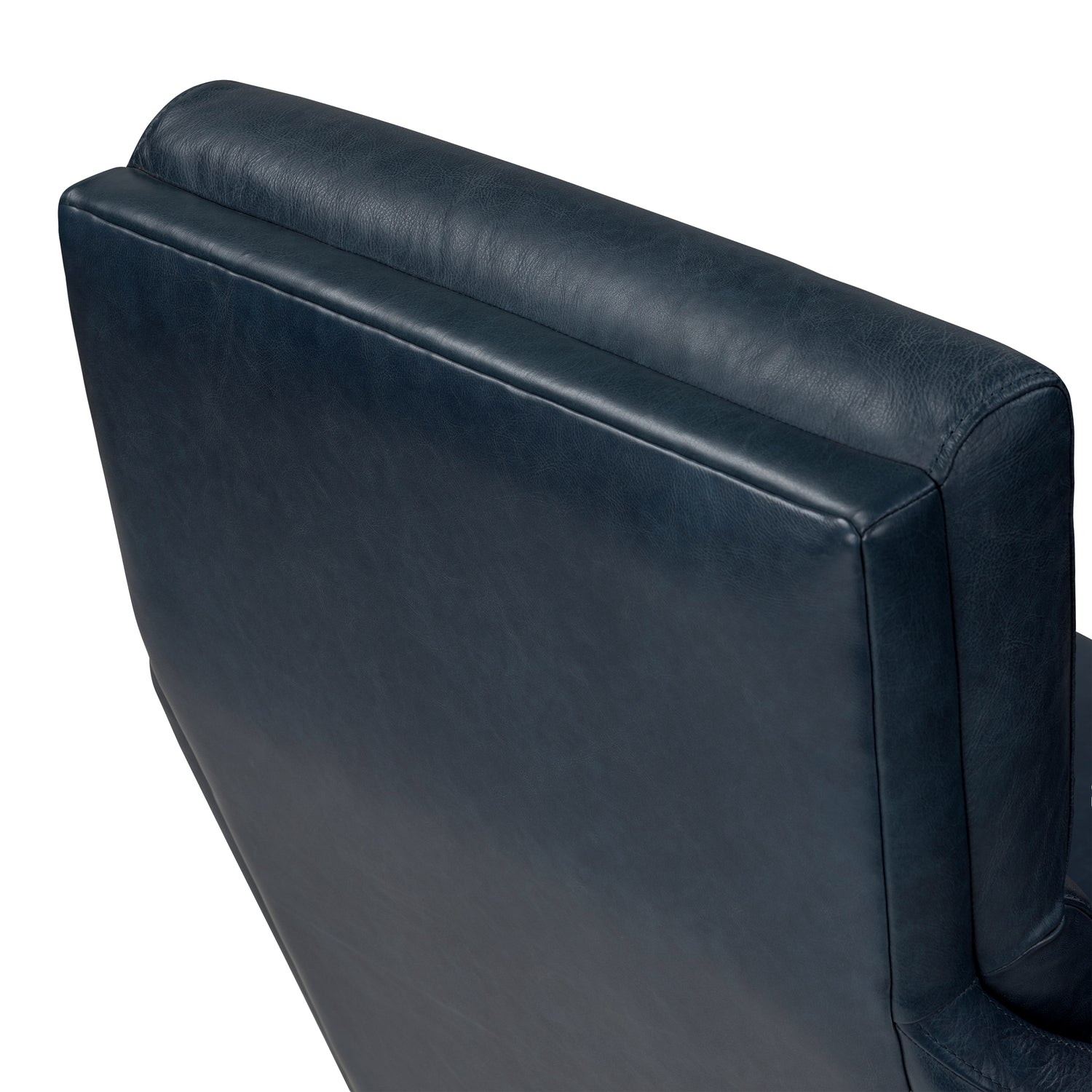 Vetro Leather Swivel Lounge Chair | Midnight Blue 