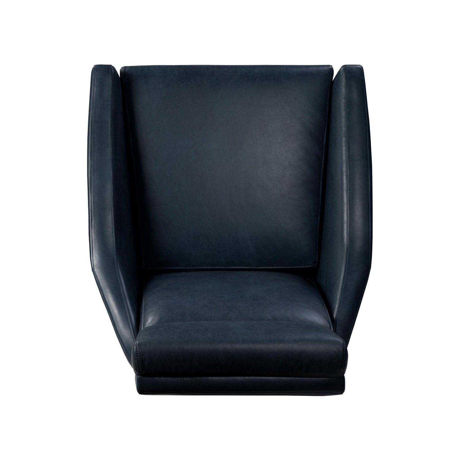 Vetro Leather Swivel Lounge Chair | Midnight Blue 