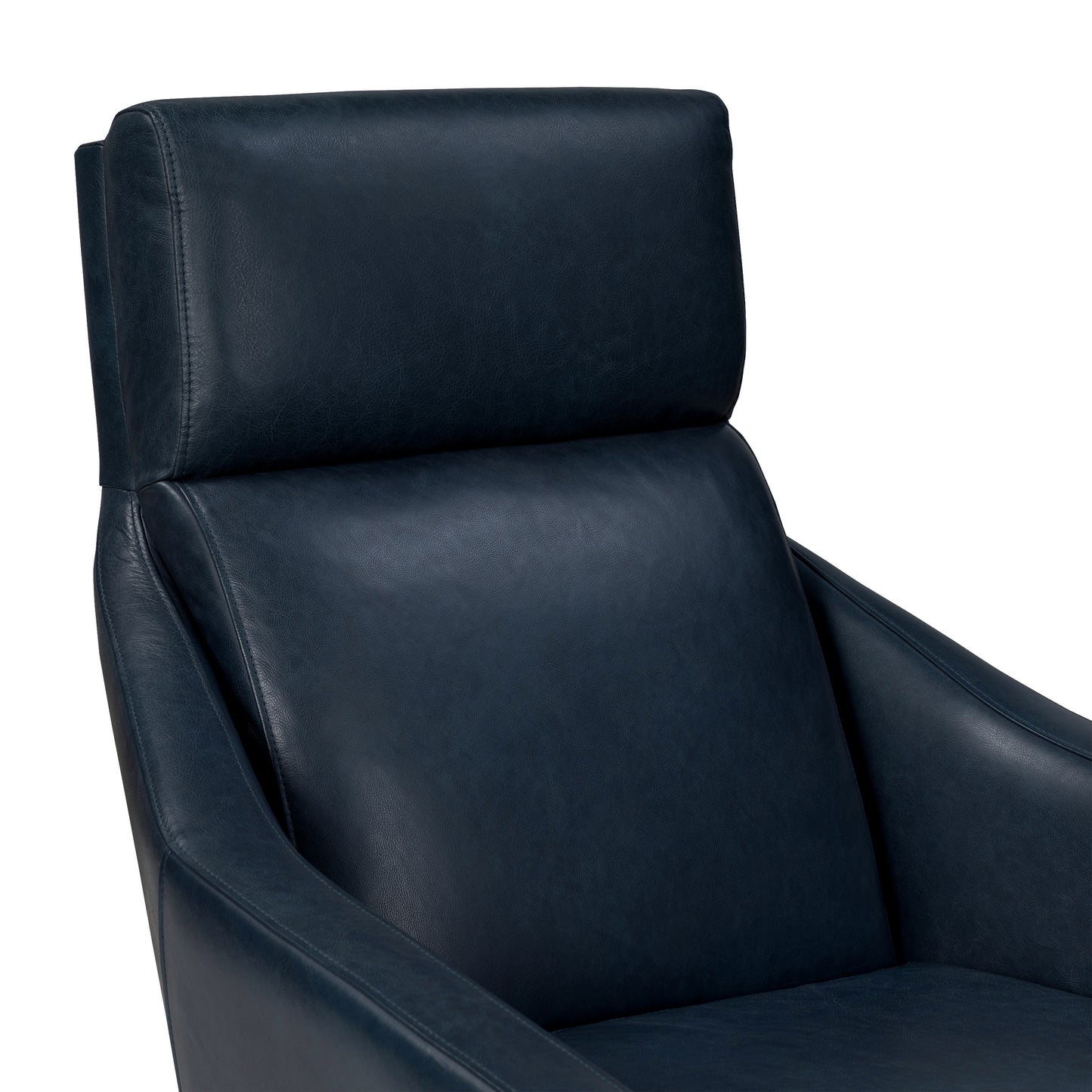 Vetro Leather Swivel Lounge Chair | Midnight Blue