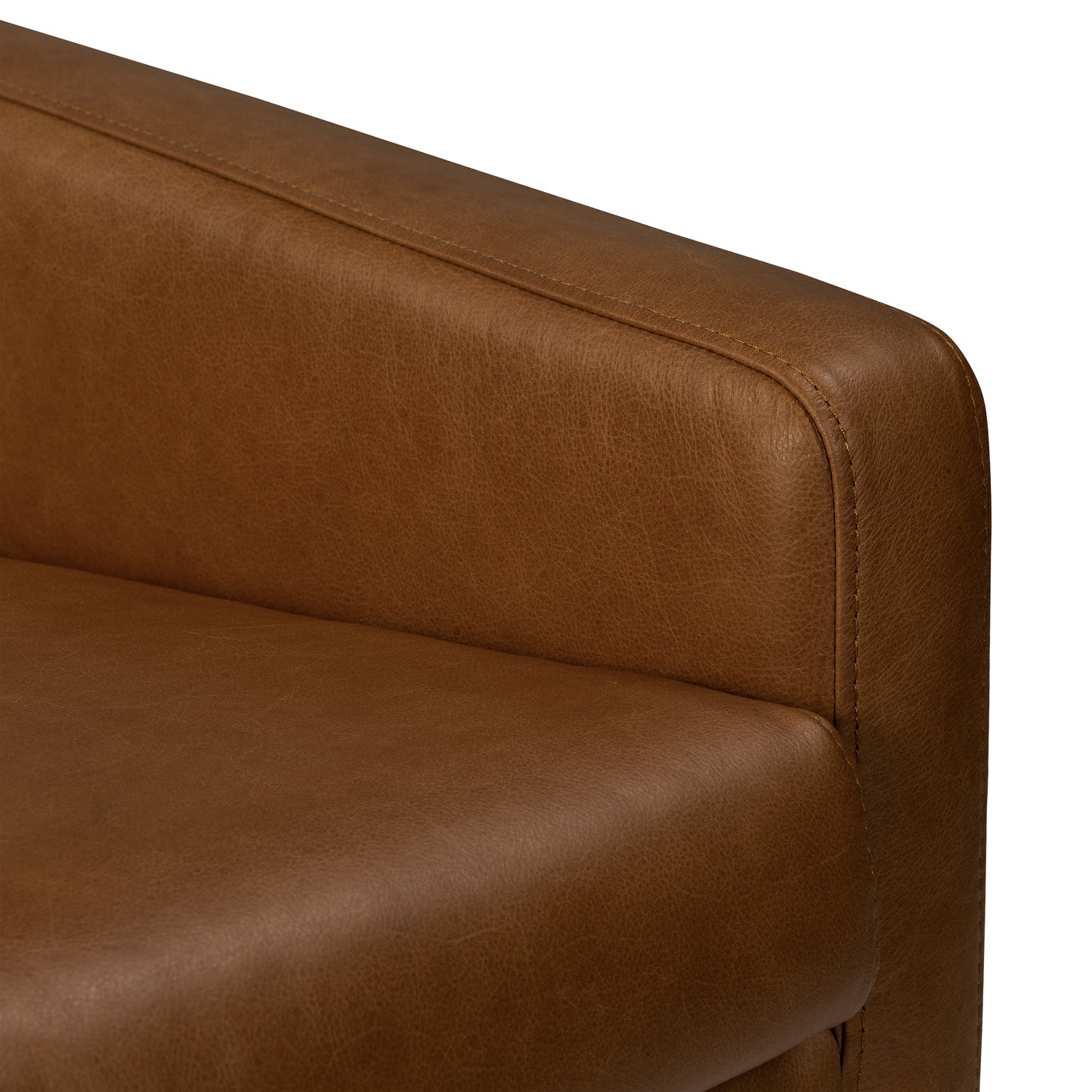 Vetro Leather Swivel Lounge Chair | Saddle Tan