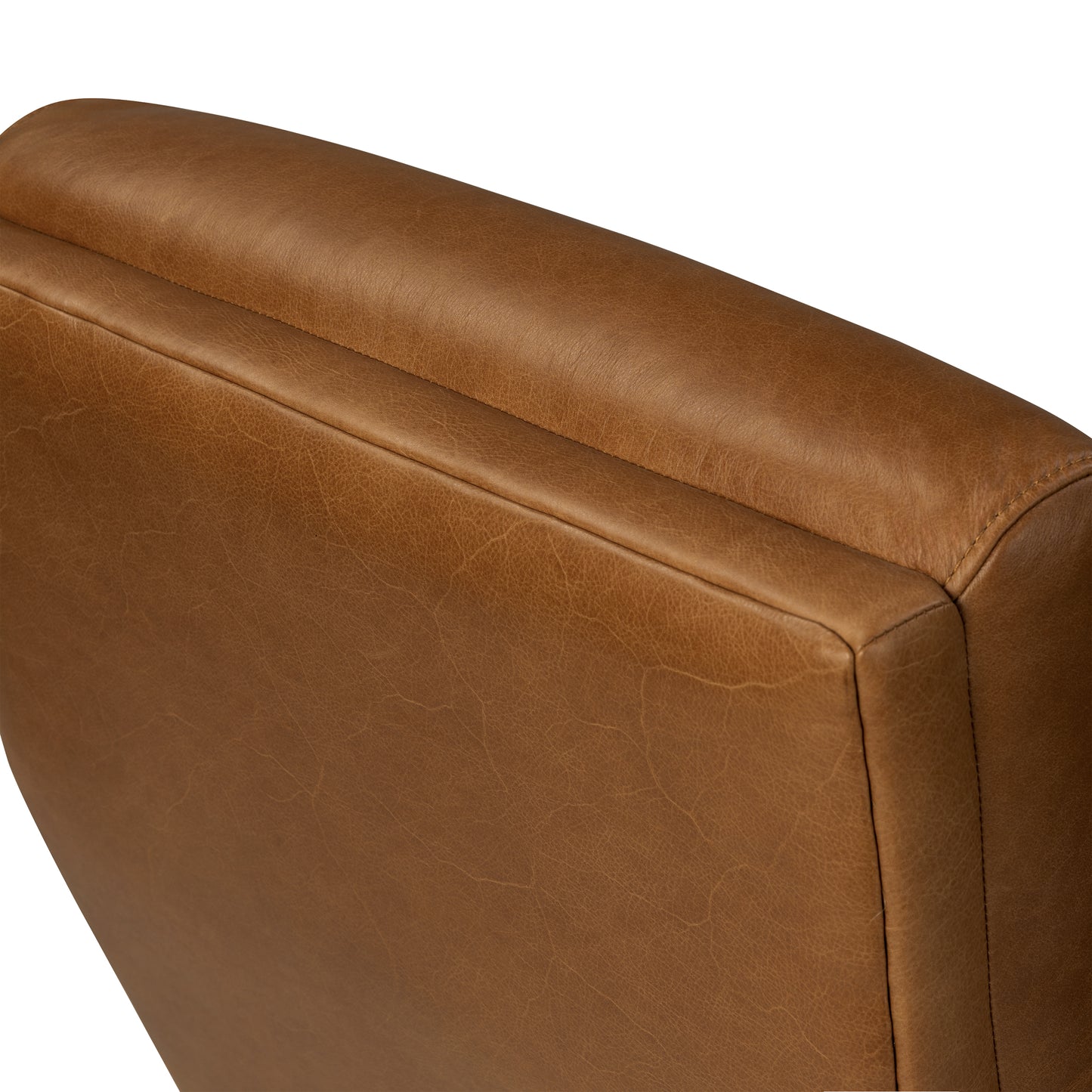 Vetro Leather Swivel Lounge Chair | Saddle Tan