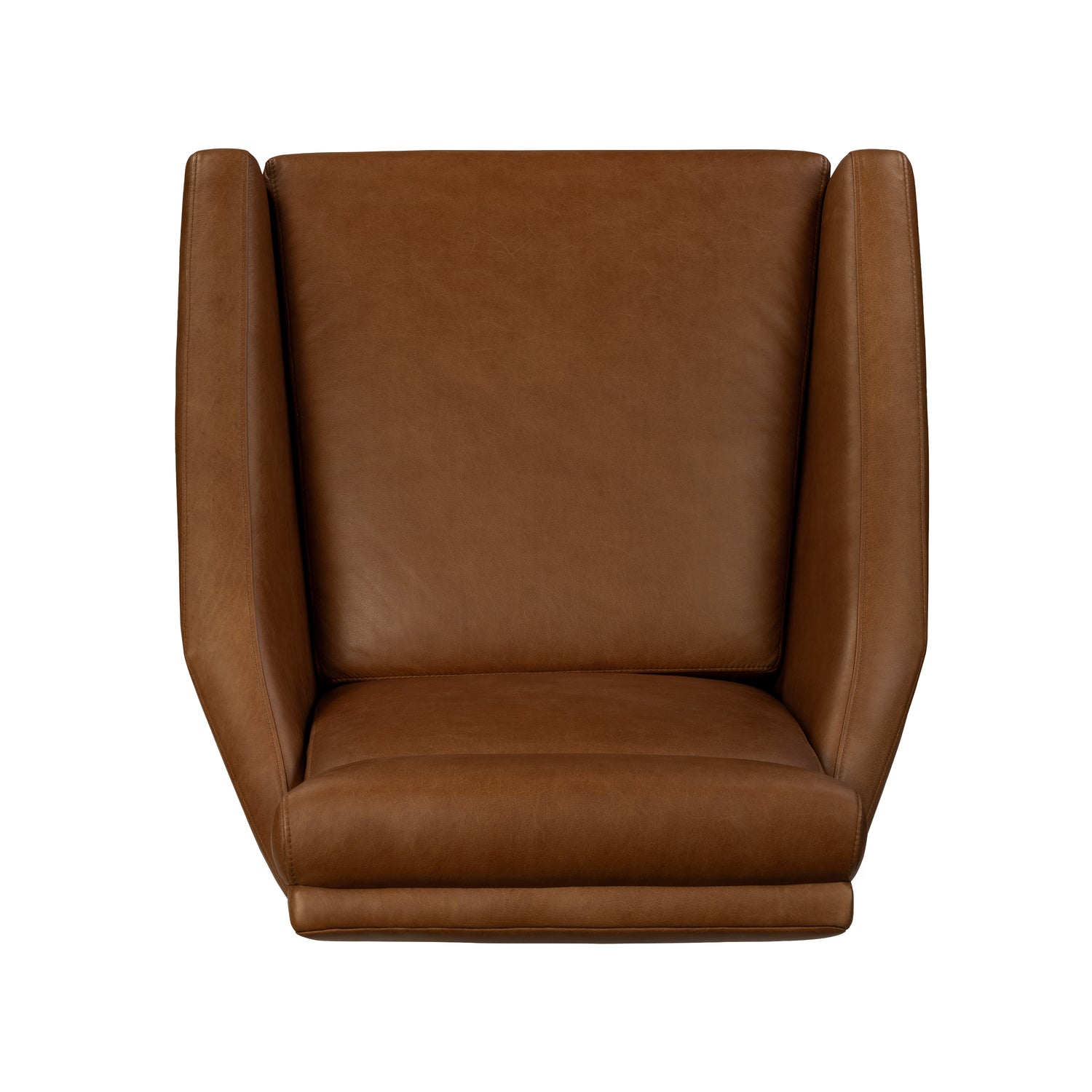 Vetro Leather Swivel Lounge Chair | Saddle Tan 