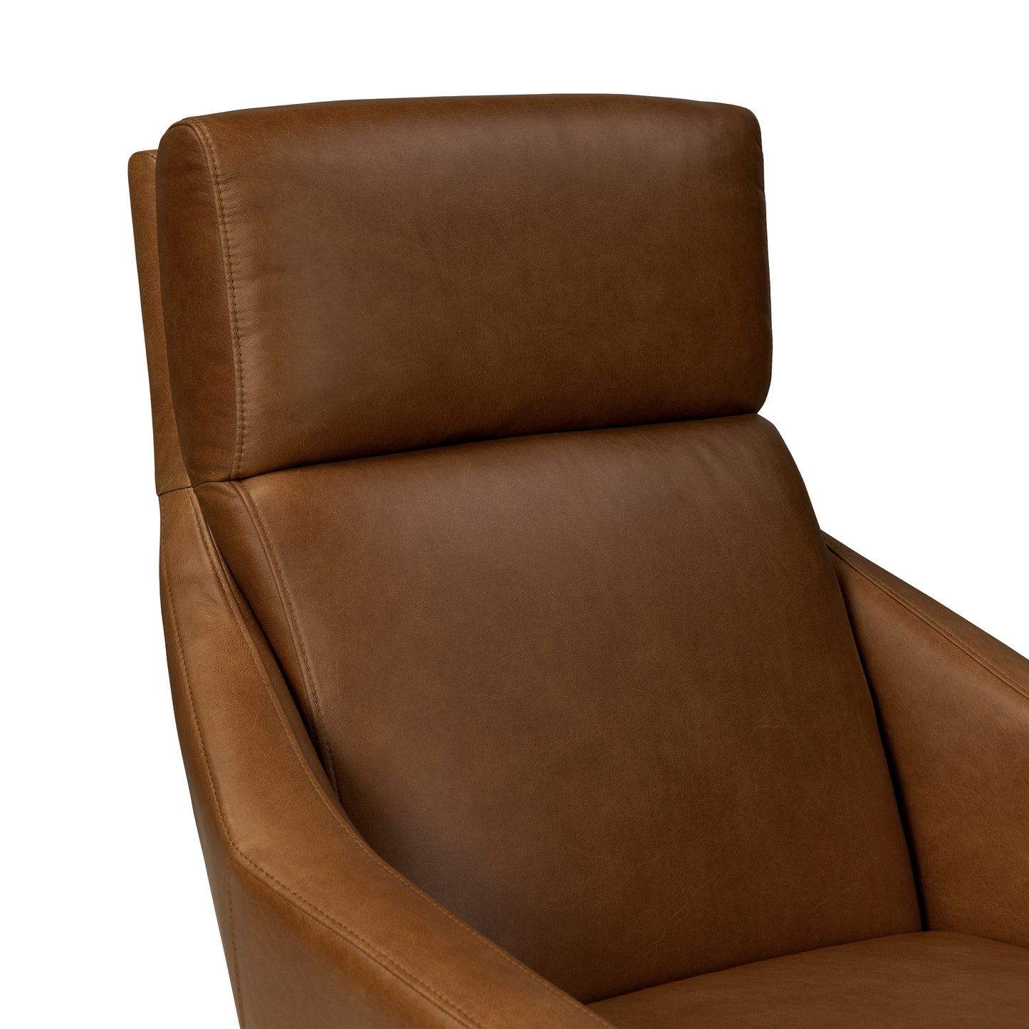Vetro Leather Swivel Lounge Chair | Saddle Tan
