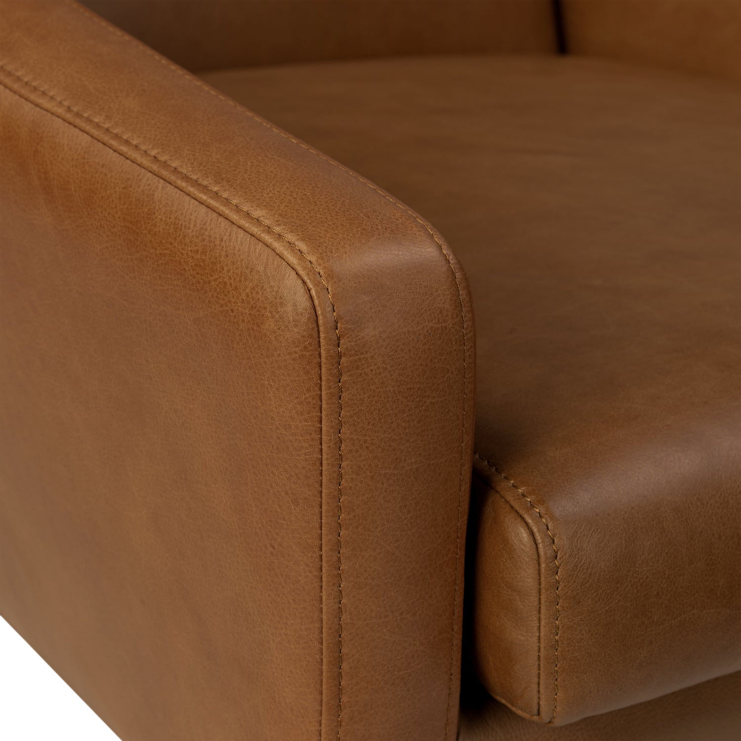 Vetro Leather Swivel Lounge Chair | Saddle Tan 