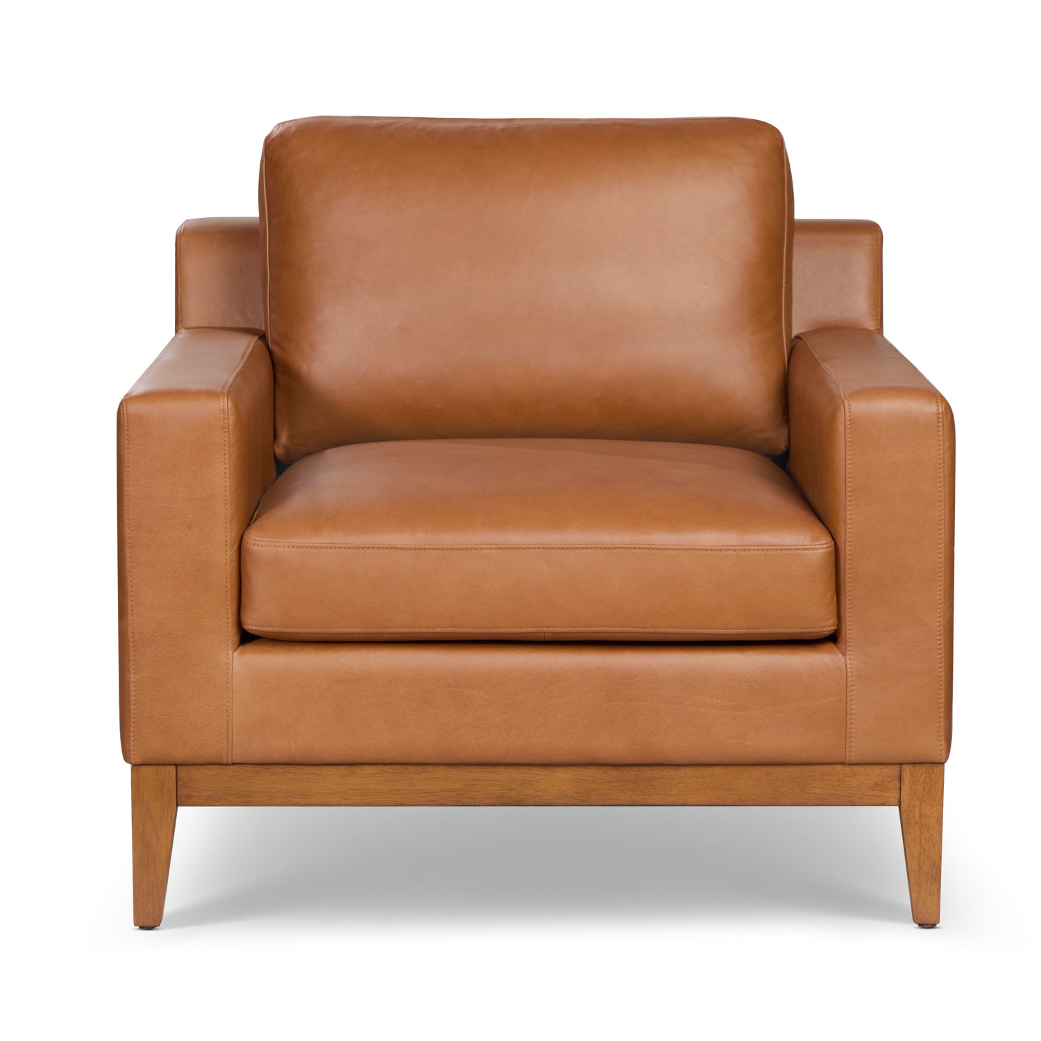 Zyon Leather Lounge Chair | Saddle Tan | Set of 2 