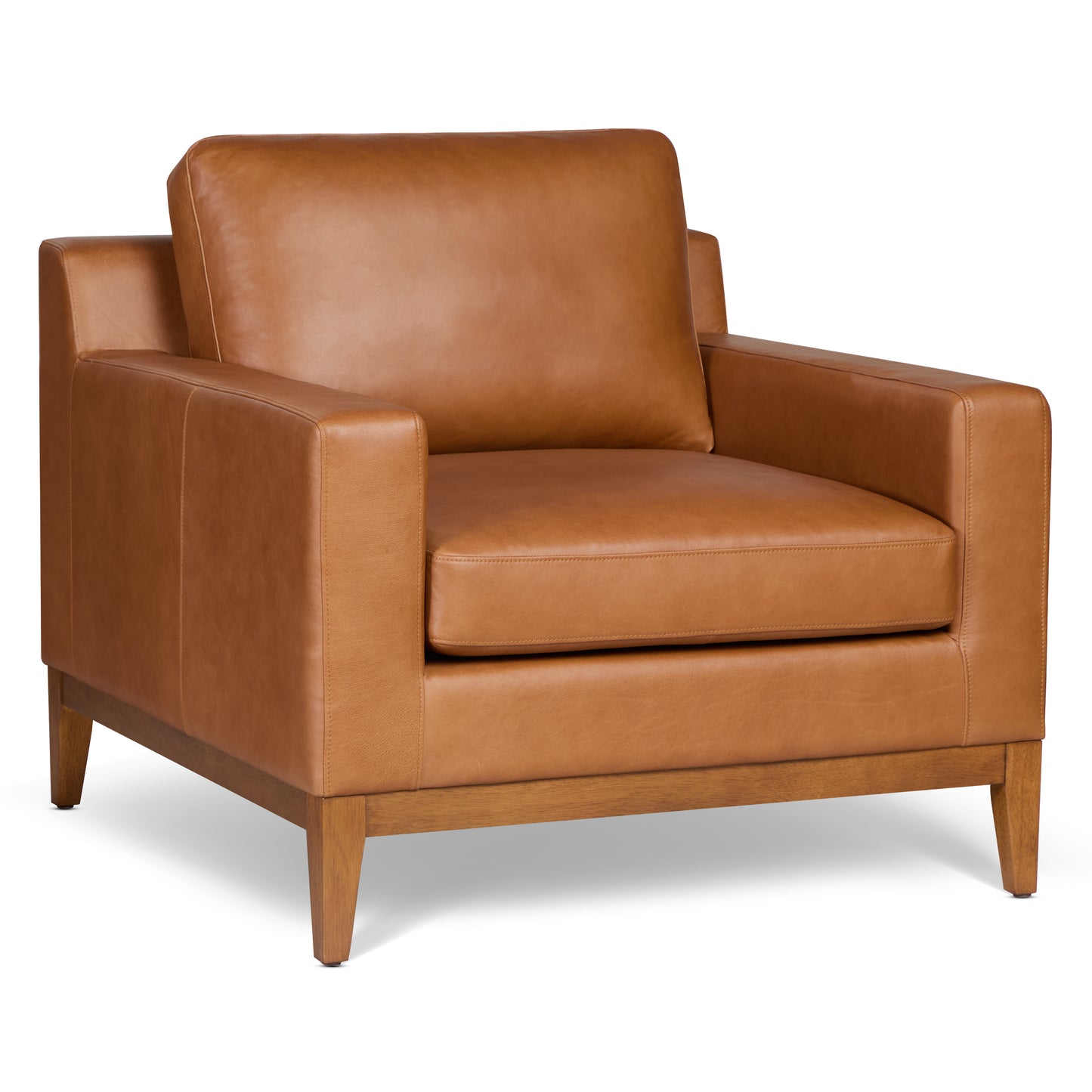 Zyon Leather Lounge Chair | Saddle Tan | Set of 2