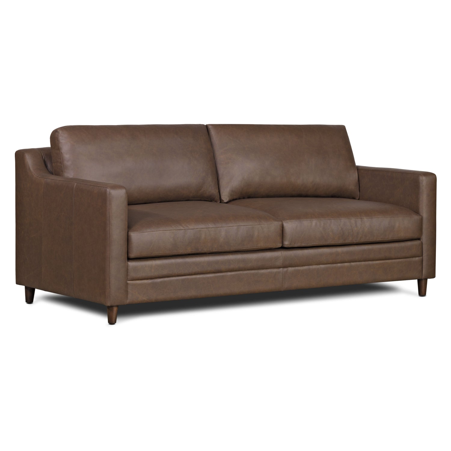Harper Leather Pull-Out Convertible Sleeper Sofa (82