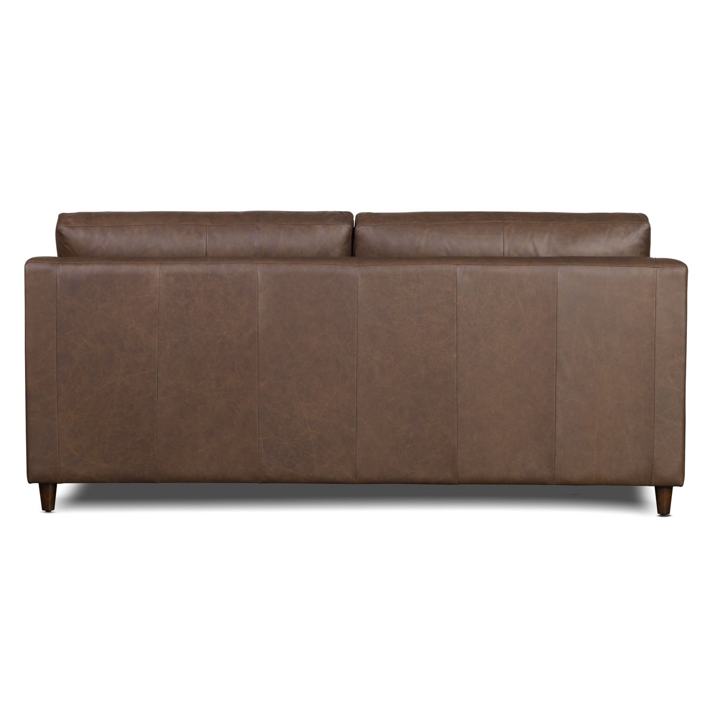 Harper Leather Pull-Out Convertible Sleeper Sofa (82") | Bridle Brown