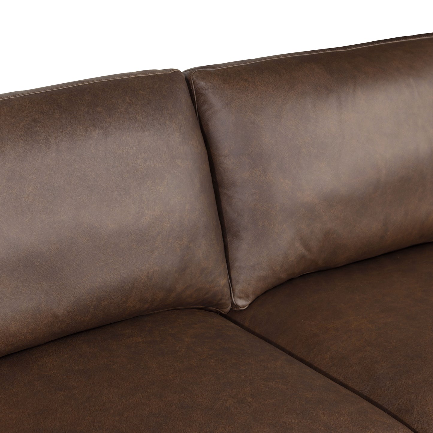 Harper Leather Pull-Out Convertible Sleeper Sofa (82") | Bridle Brown