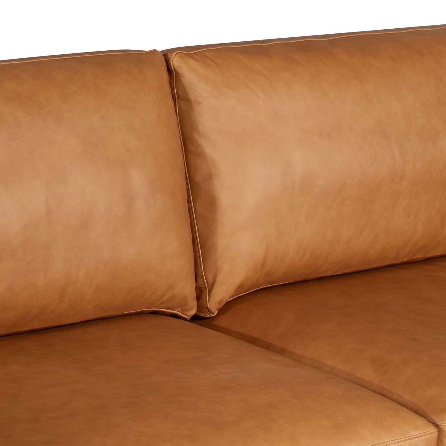 Harper 82" Leather Pull-Out Convertible Sleeper Sofa | Cognac Tan