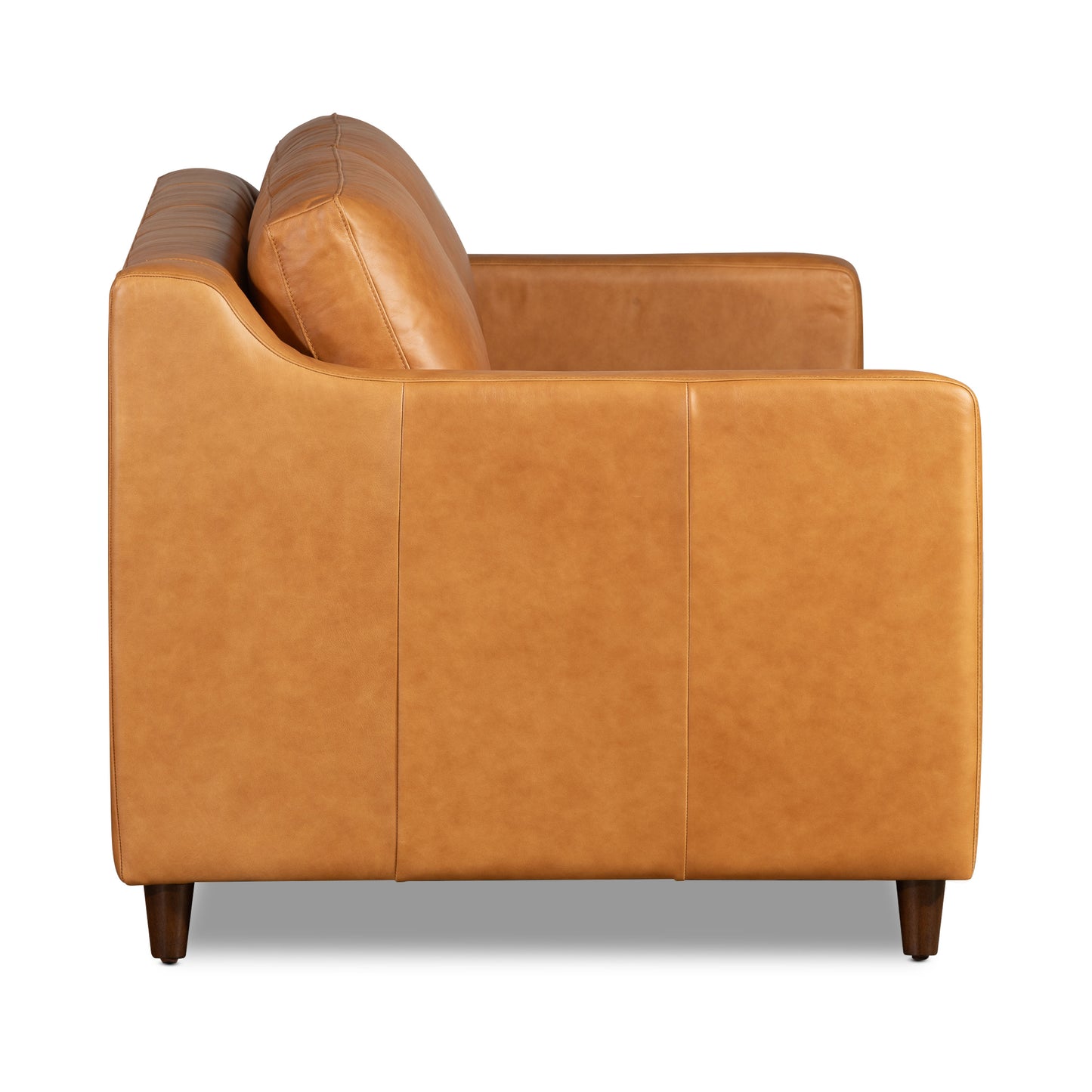 Harper 82" Leather Pull-Out Convertible Sleeper Sofa | Cognac Tan
