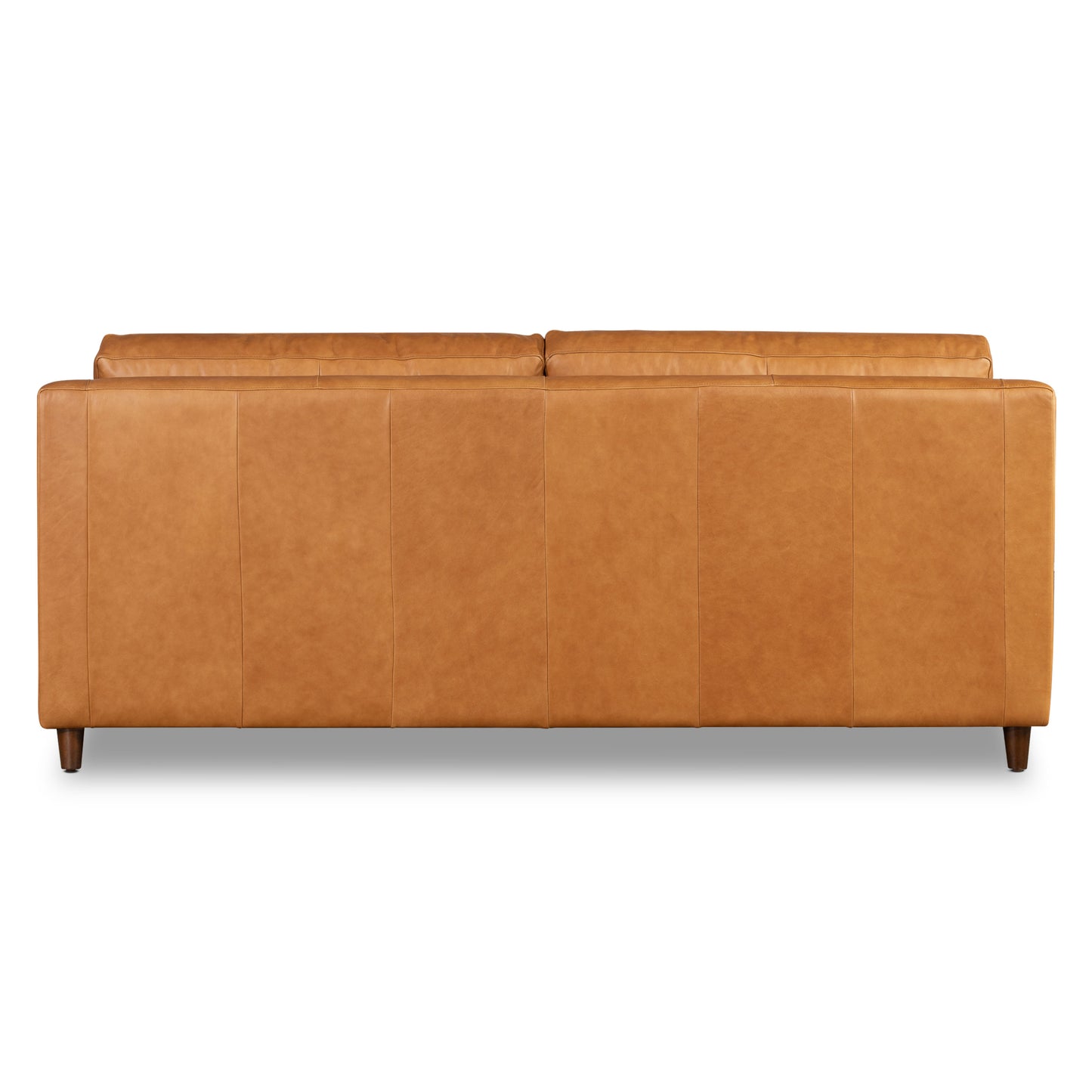 Harper 82" Leather Pull-Out Convertible Sleeper Sofa | Cognac Tan