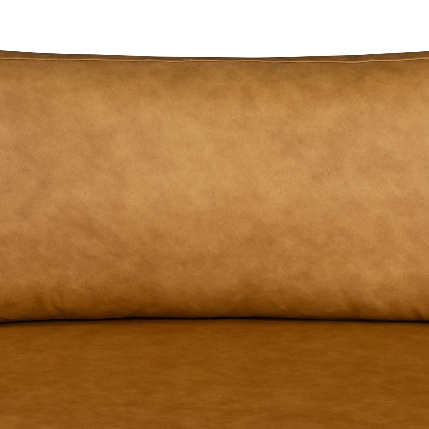 Catania 116.5" Leather Left-Facing Bumper Sectional Sofa | Cognac Tan