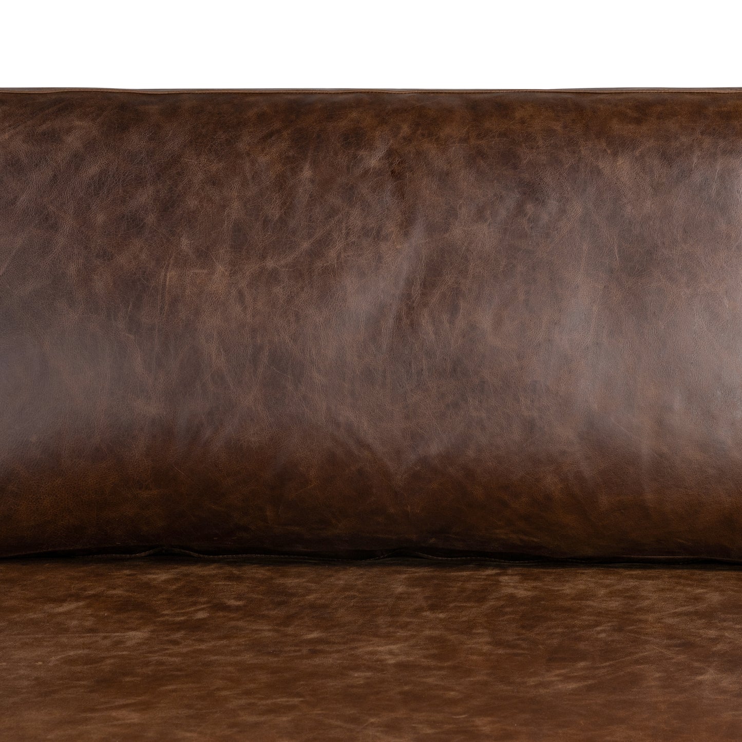 Catania 116.5" Leather Right-Facing Bumper Sectional Sofa | Chocolate Brown