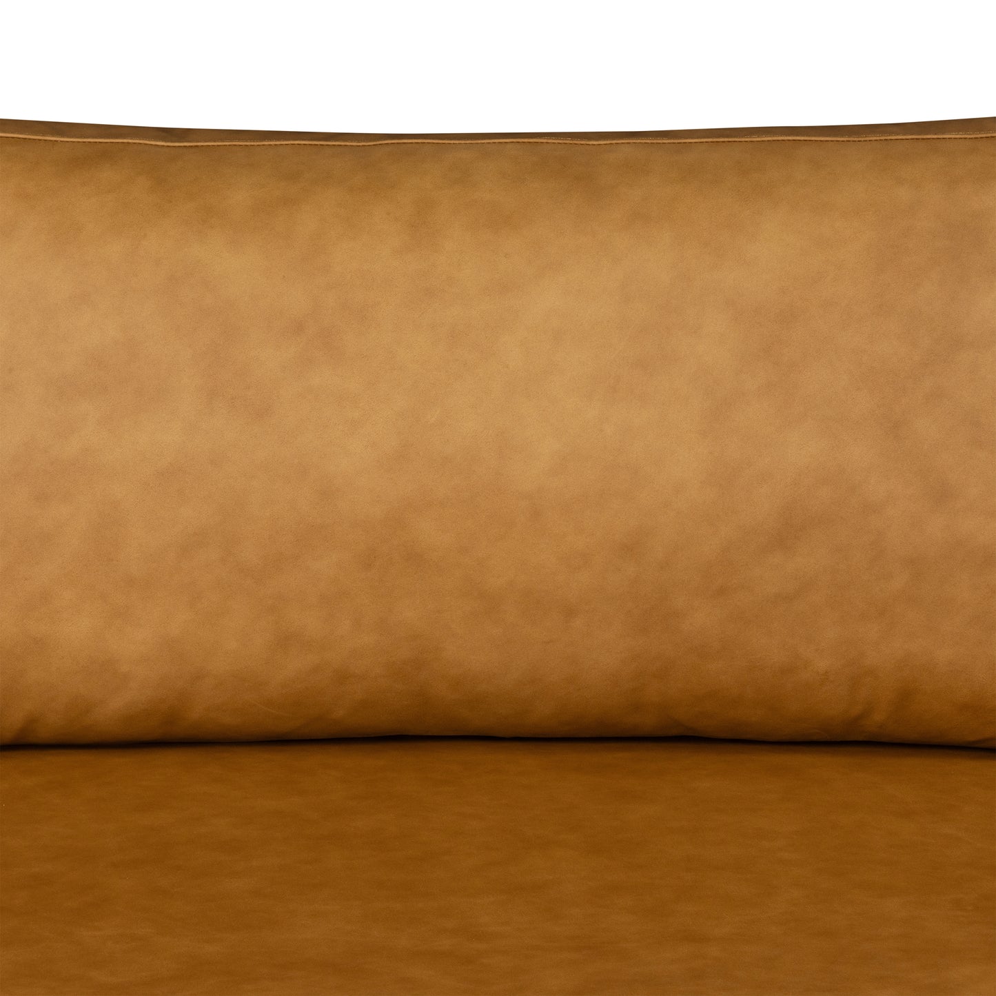 Catania 116.5" Leather Right-Facing Bumper Sectional Sofa | Cognac Tan