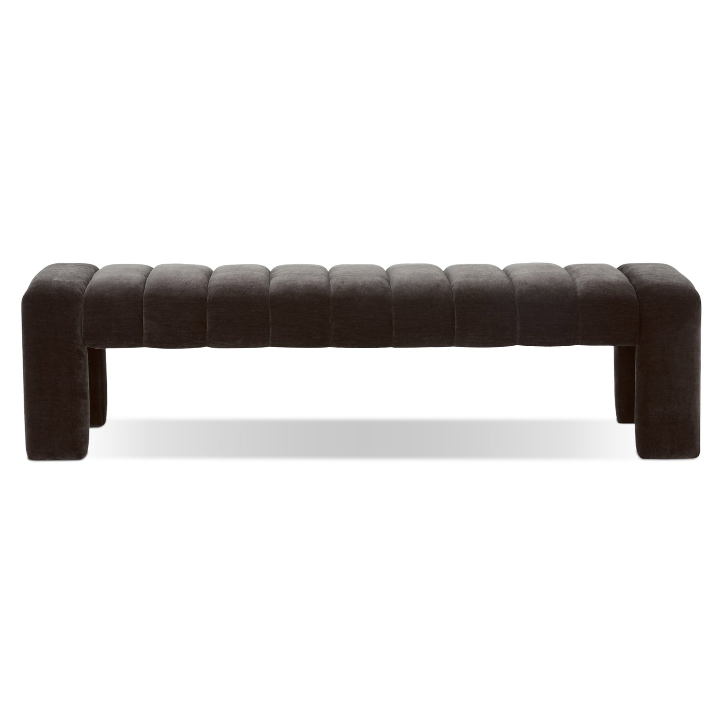 Canale 63" Fabric Bench | Ganache Brown