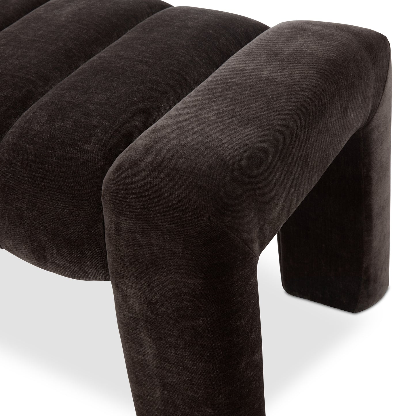 Canale 63" Fabric Bench | Ganache Brown