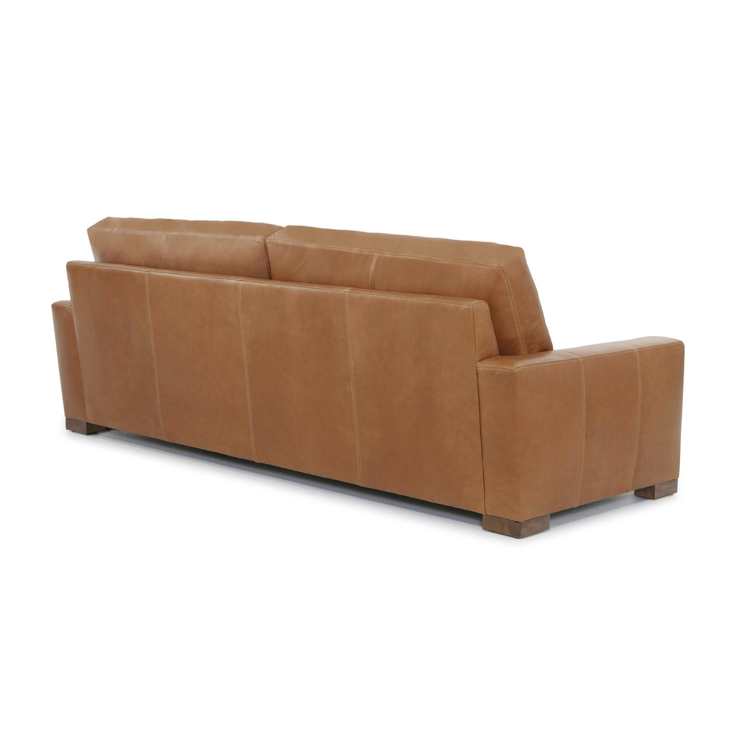 Audrey Leather Sofa | Barrel Brown | 108"