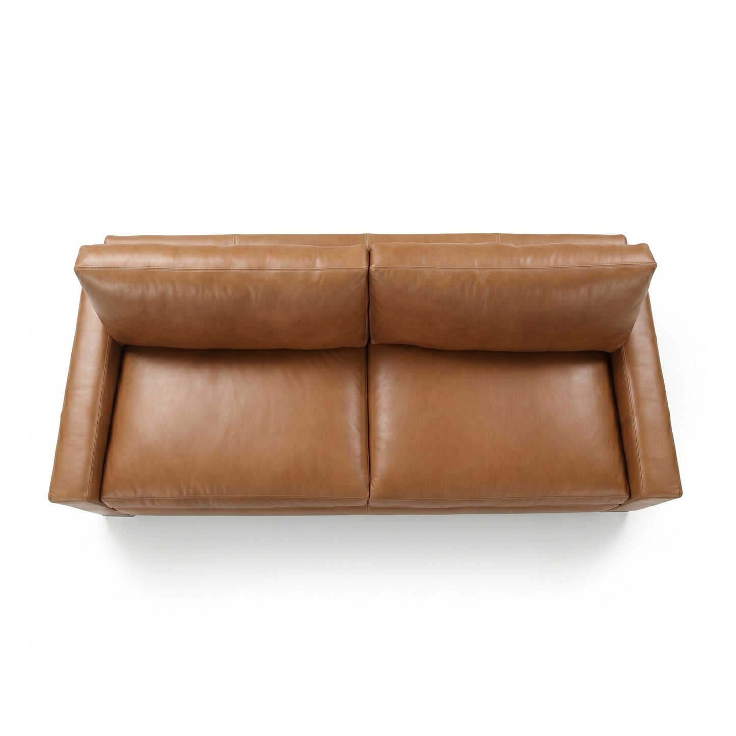 Audrey Leather Sofa | Barrel Brown | 108"