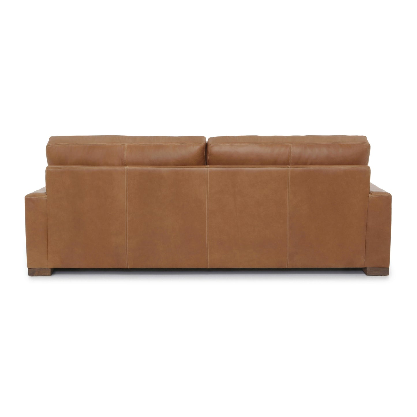 Audrey Leather Sofa | Barrel Brown | 84"