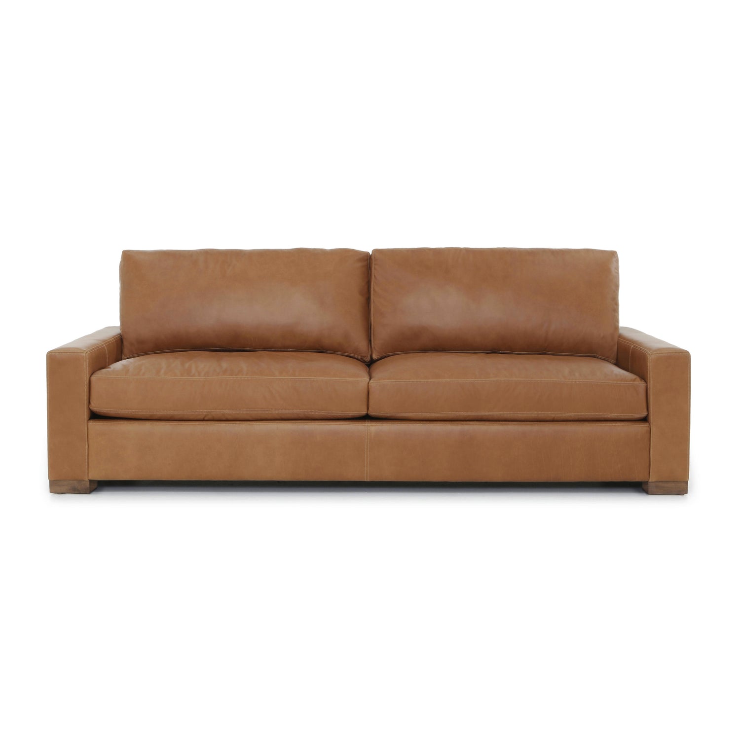 Audrey Leather Sofa | Barrel Brown | 96