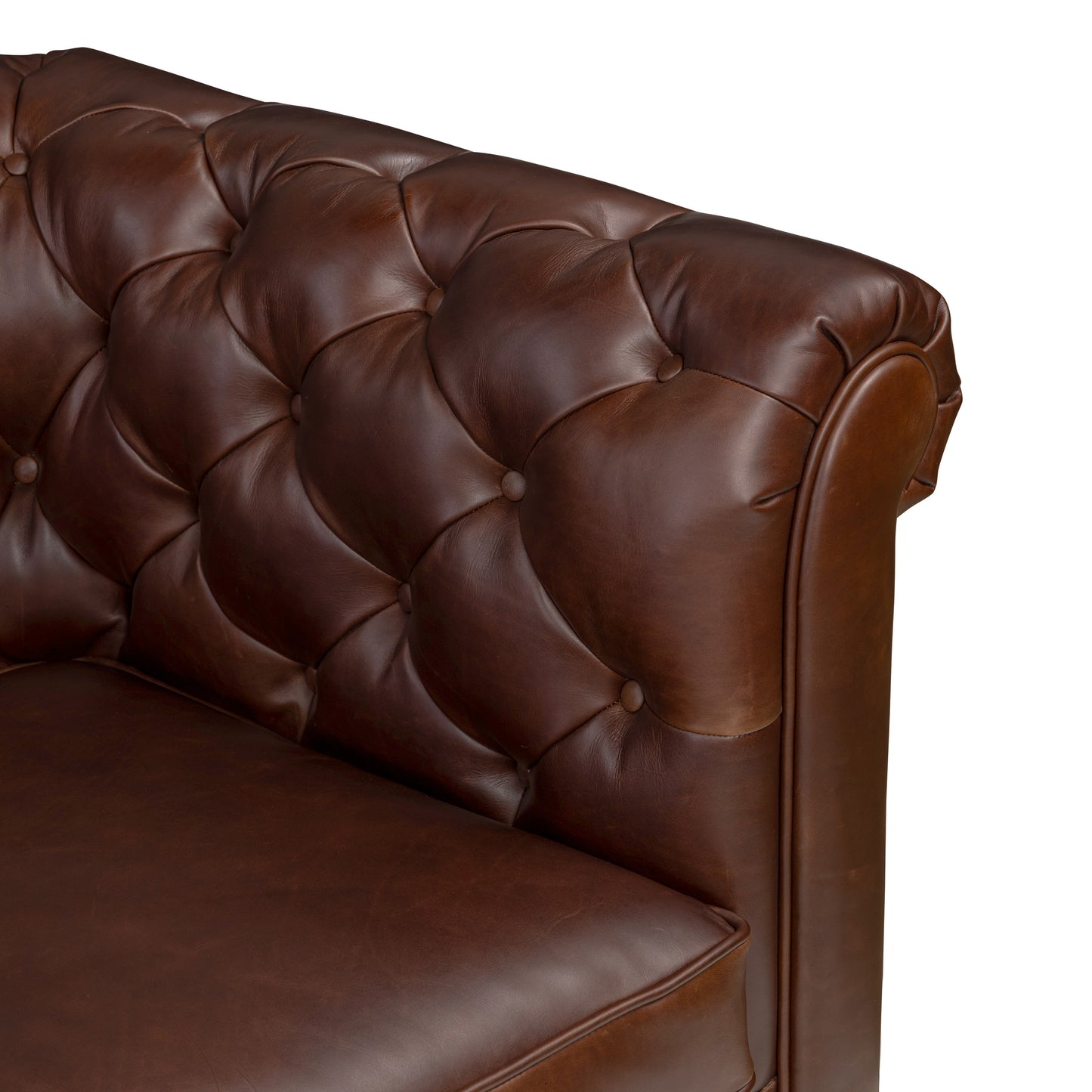 Lyon 72" Leather Apartment Sofa | Oscuro Brown