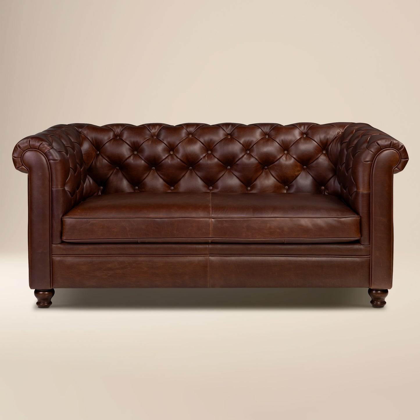 Lyon 72" Leather Apartment Sofa | Oscuro Brown
