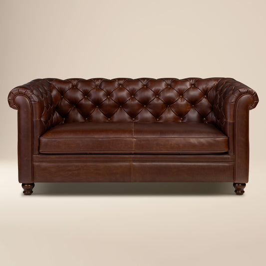 Lyon 72" Leather Apartment Sofa | Oscuro Brown