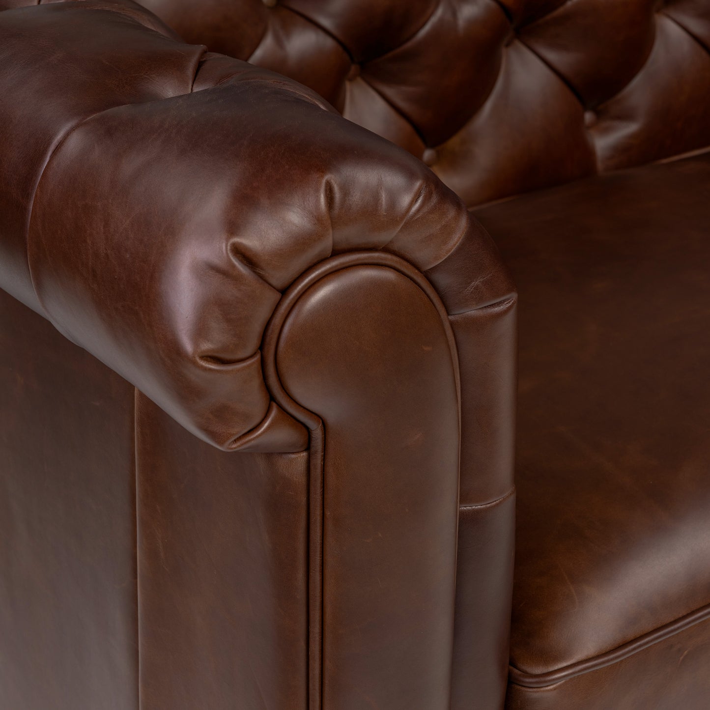 Lyon 72" Leather Apartment Sofa | Oscuro Brown