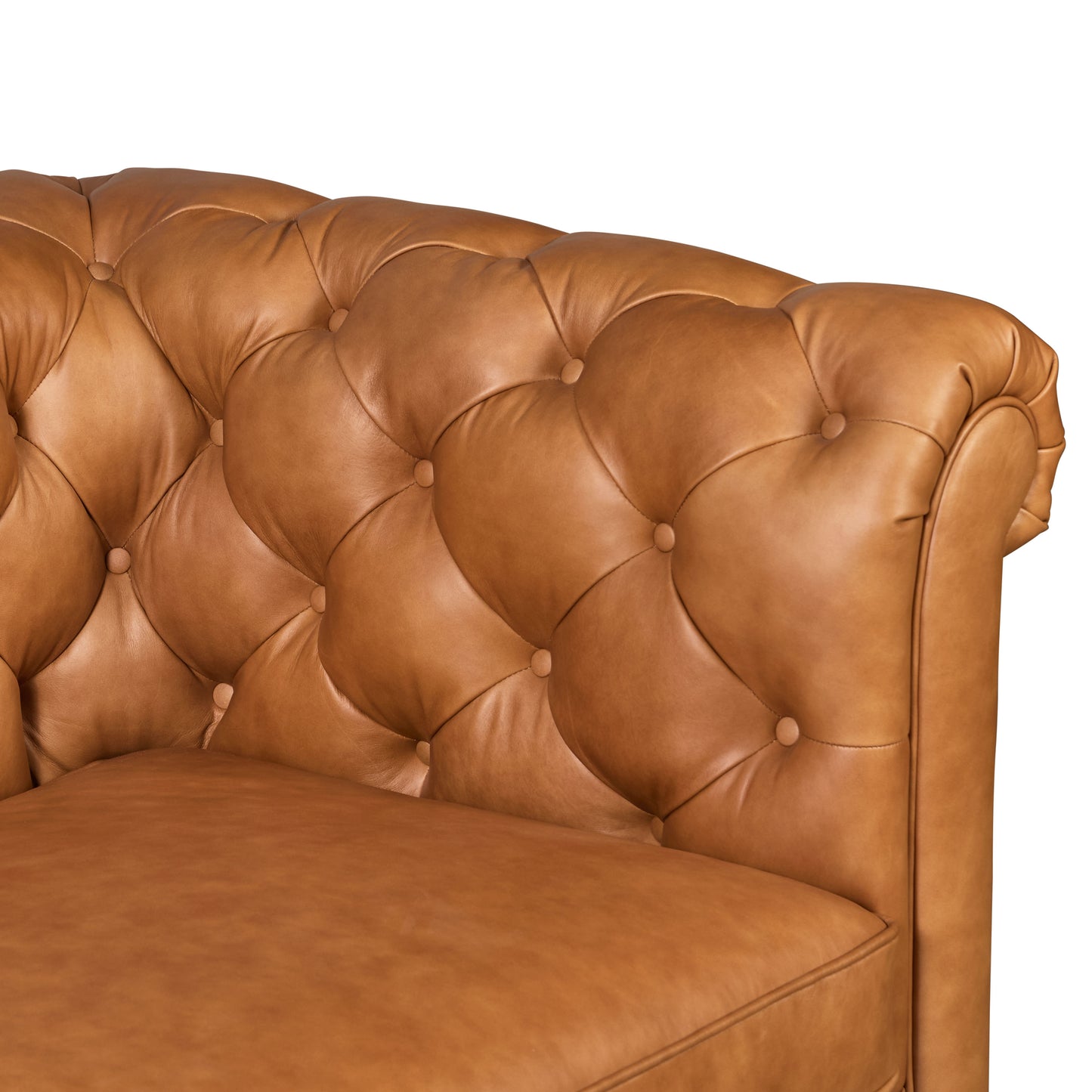 Lyon 72" Leather Apartment Sofa | Cognac Tan