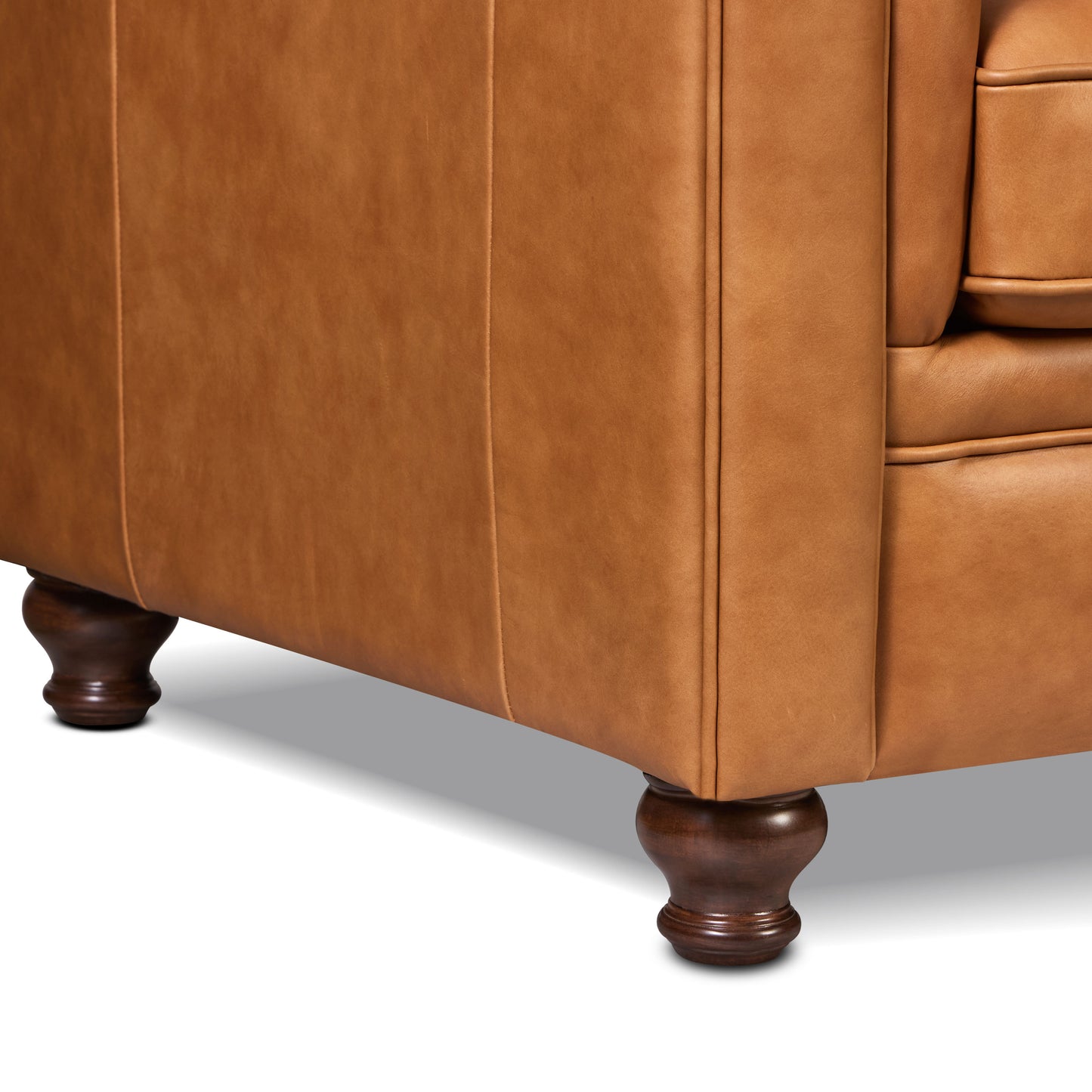 Lyon 72" Leather Apartment Sofa | Cognac Tan
